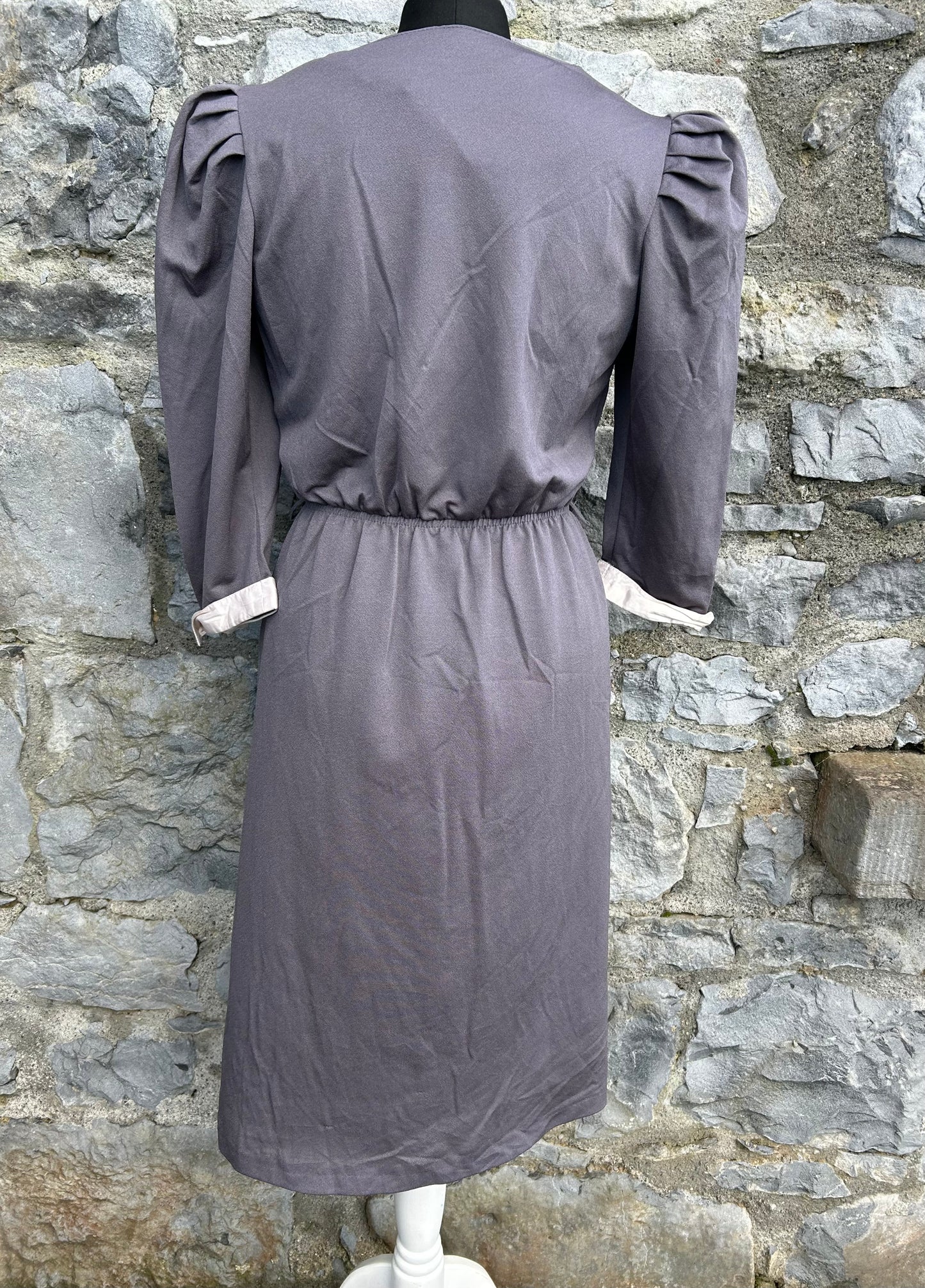 80s grey dress uk 10-12