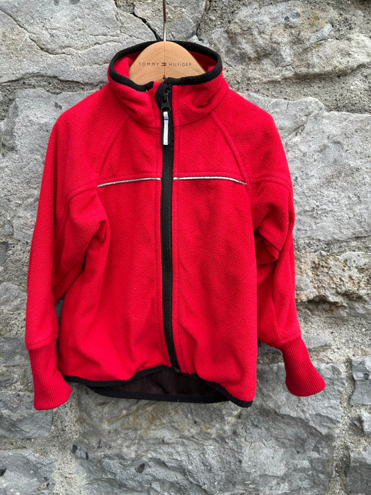 PoP Red fleece jacket  18m (86cm)