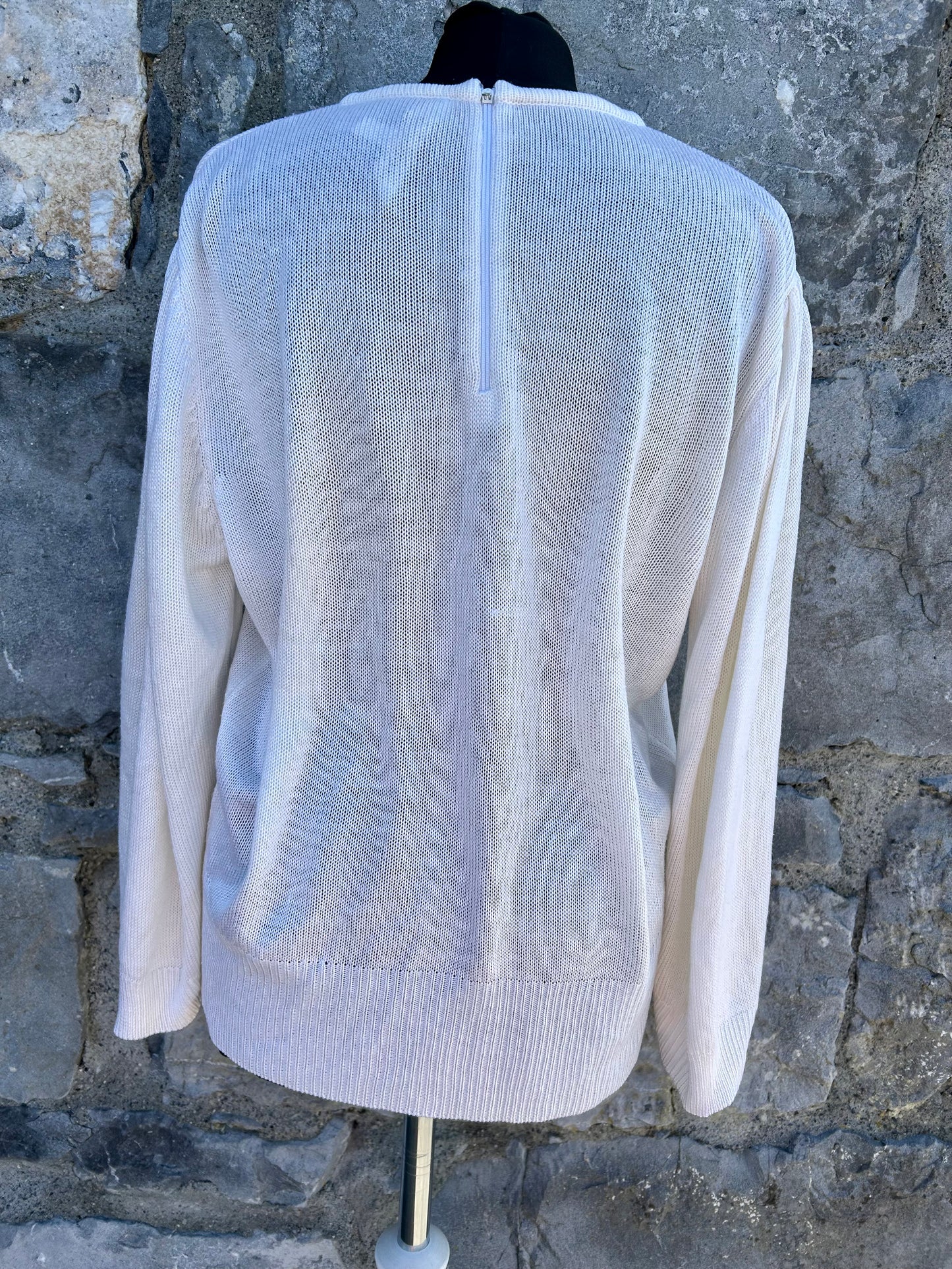 90s roses cream jumper uk 14