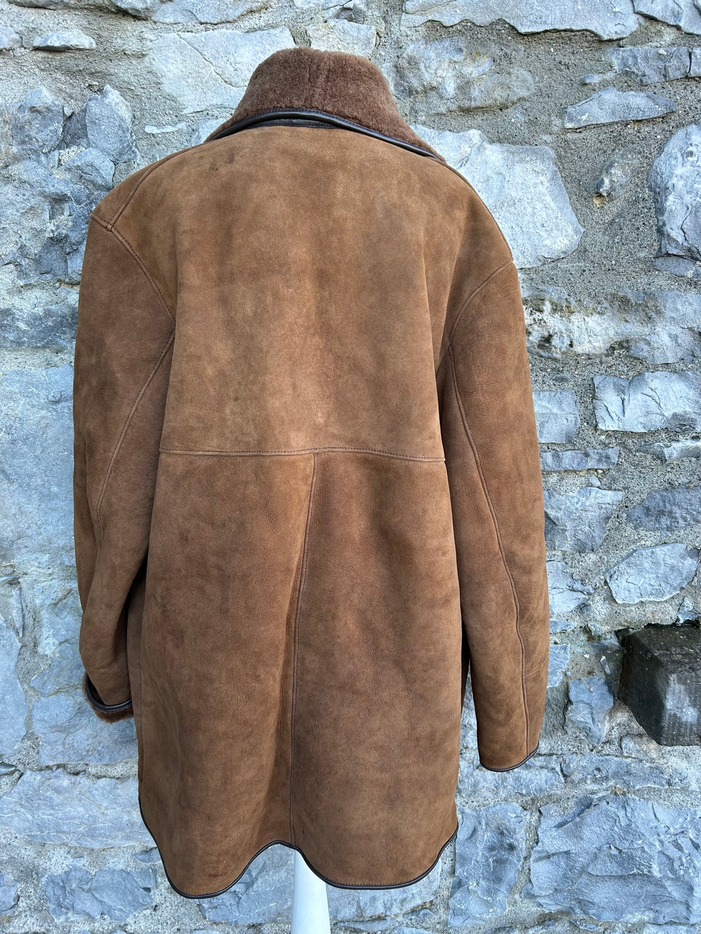 80s brown sheepskin coat Medium