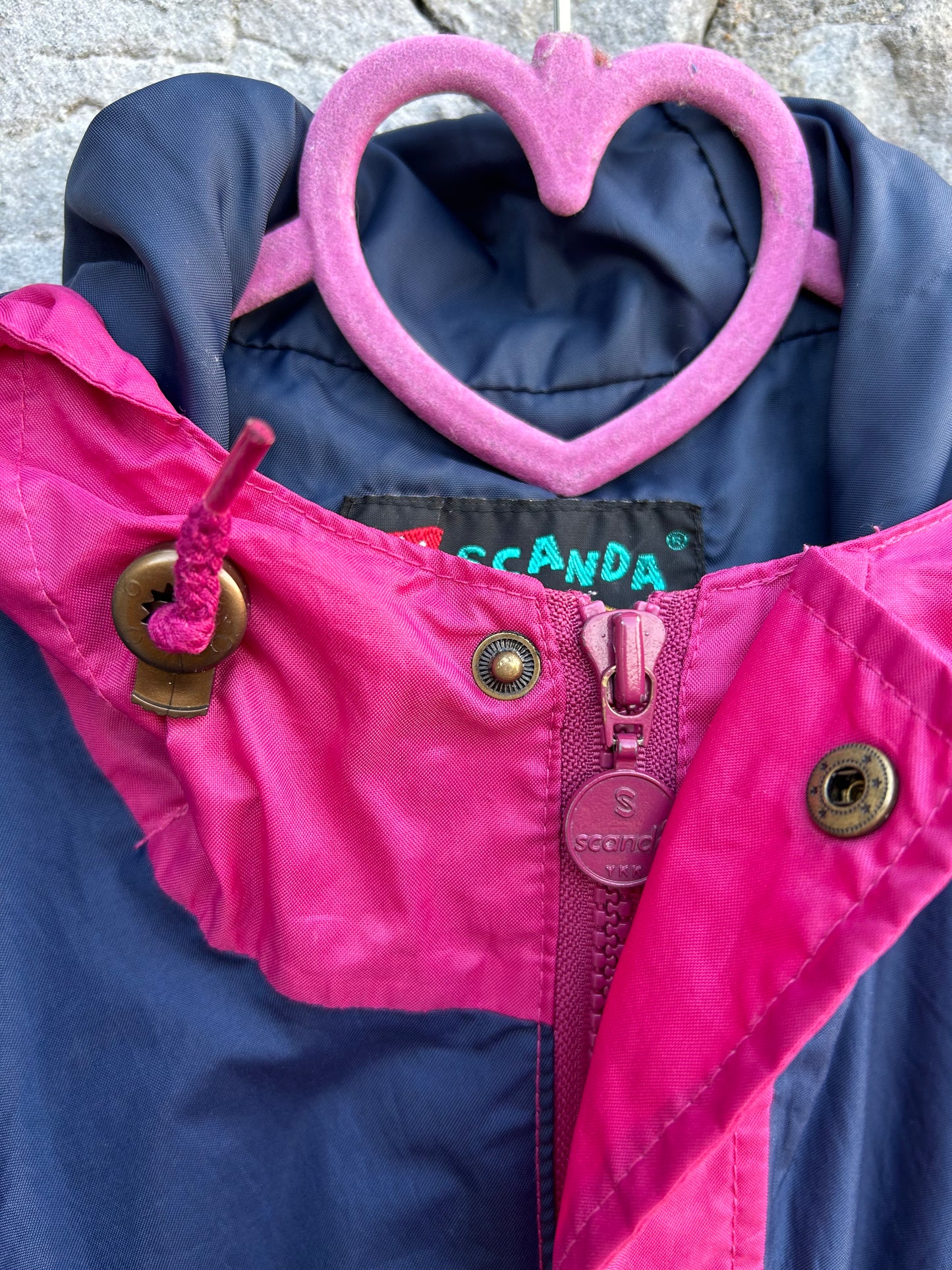 80s purple&pink rain jacket 10y (140cm)