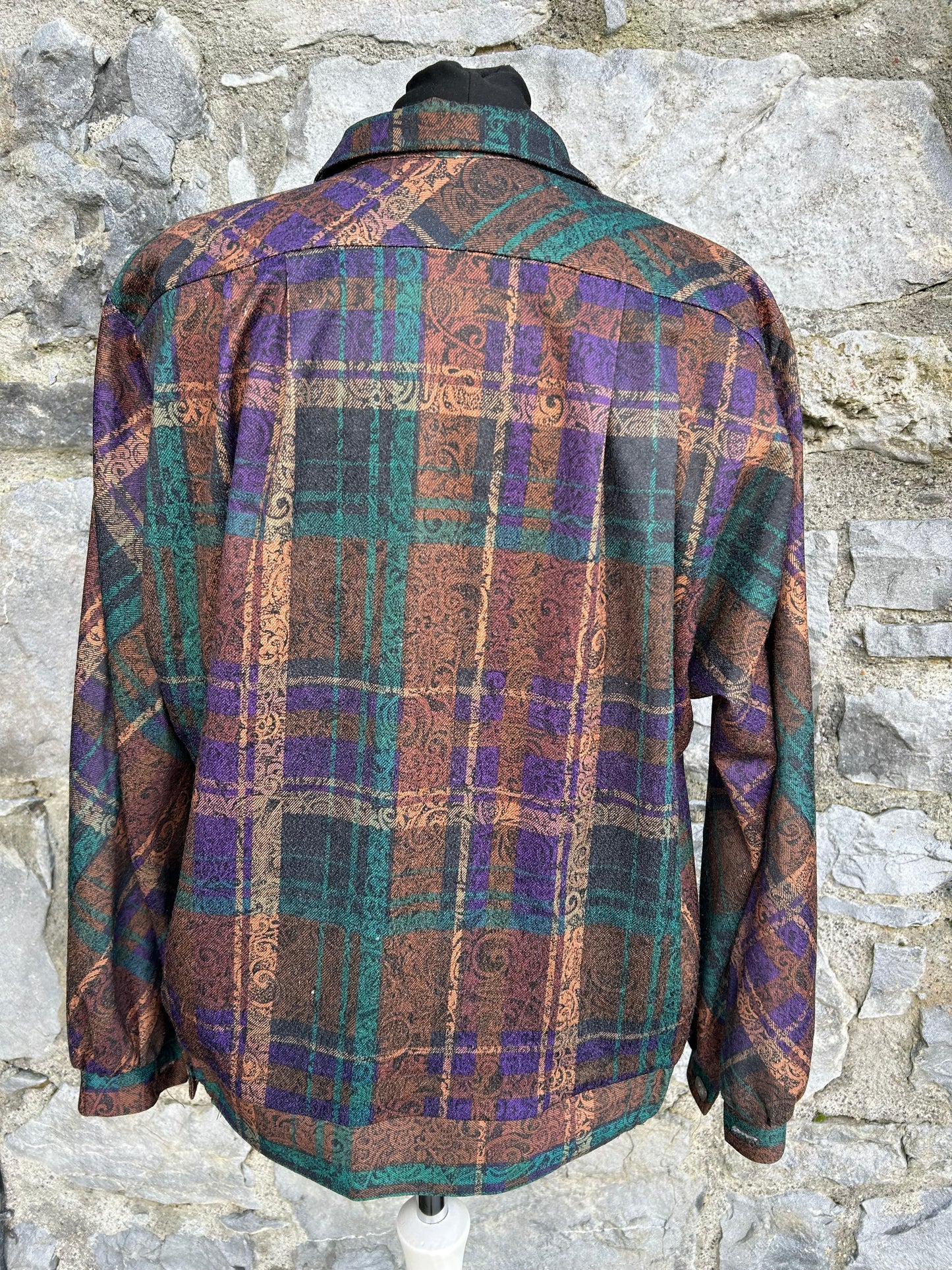 80s brown&teal&purple jacket uk 12-14