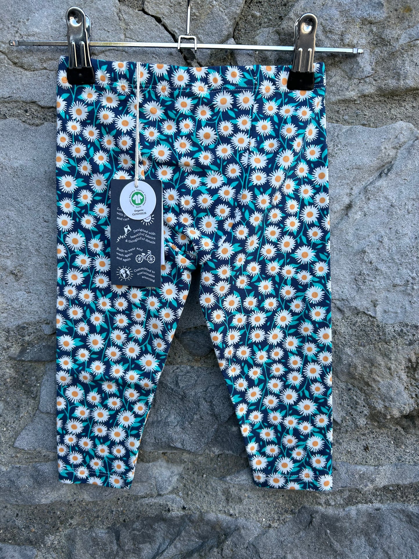 Daisies blue leggings  9-12m (74-80cm)