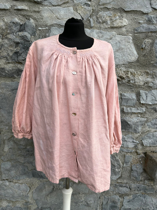Peach folk blouse uk 18-20