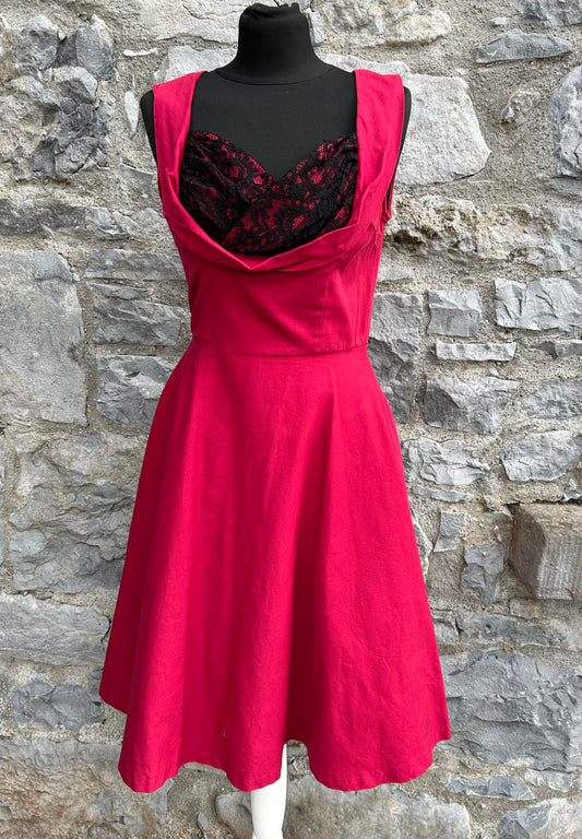 50s style Red dress uk 8