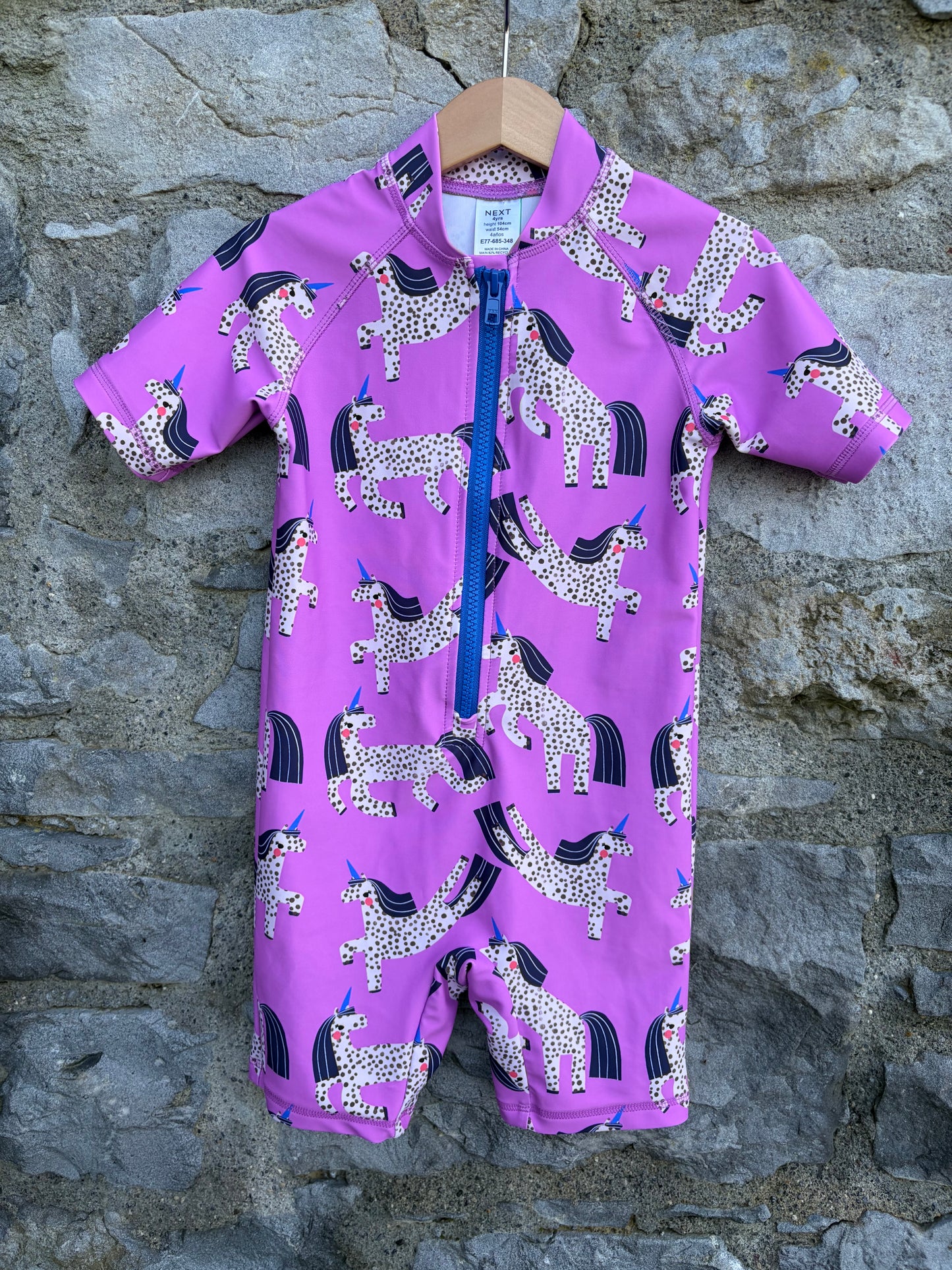 Unicorns purple sunsafe swimsuit  4y (104cm)