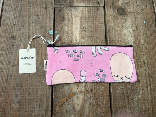 Pink squid pencil case - 1