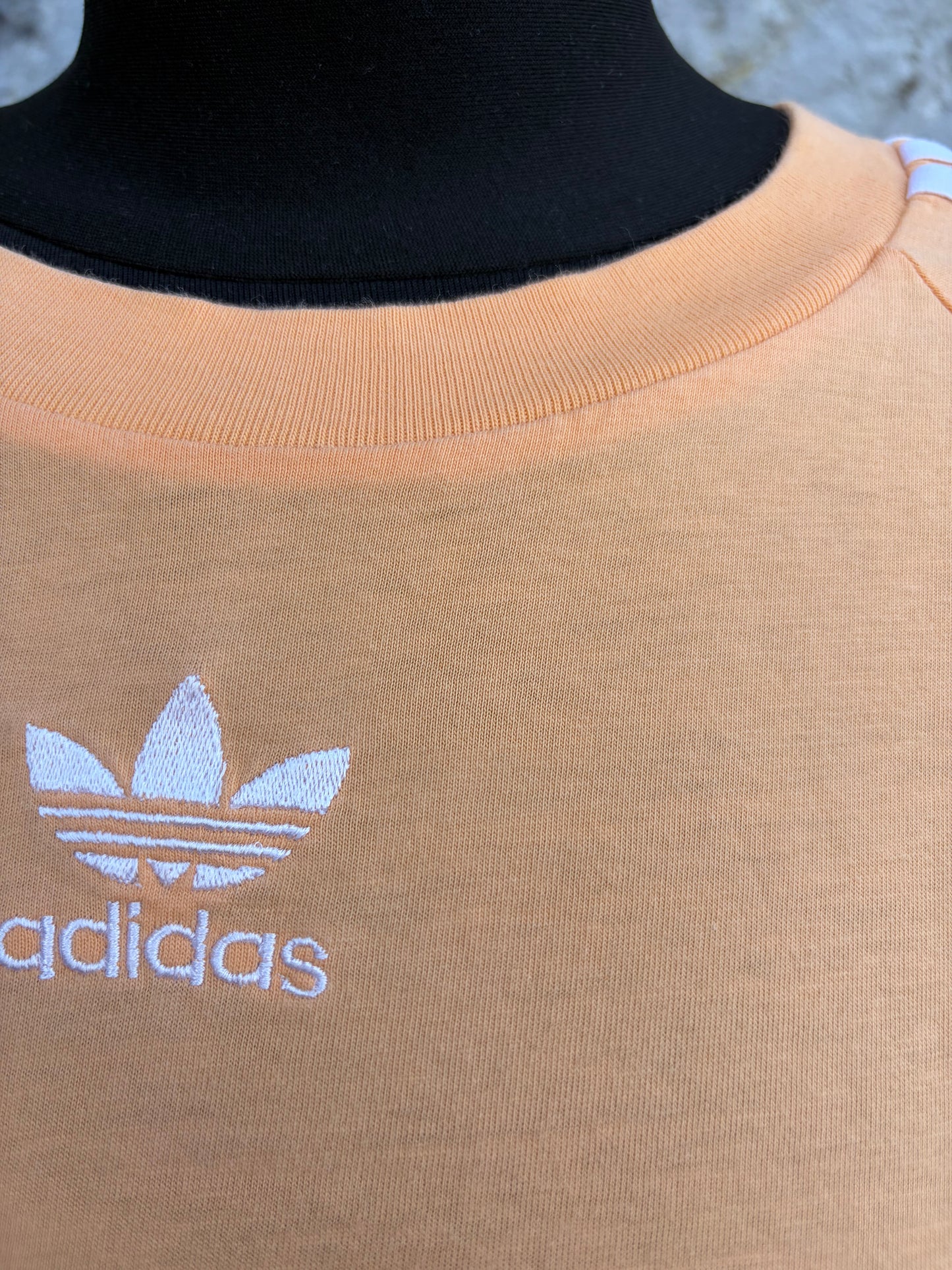 Orange 3-Stripes Essential Crop T-Shirt uk 8