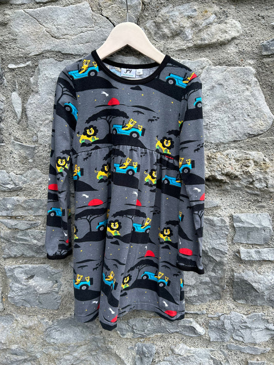 Safari charcoal dress   7-8y (122-128cm)