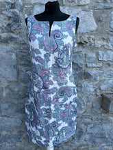 Load image into Gallery viewer, Paisley white dress uk 10
