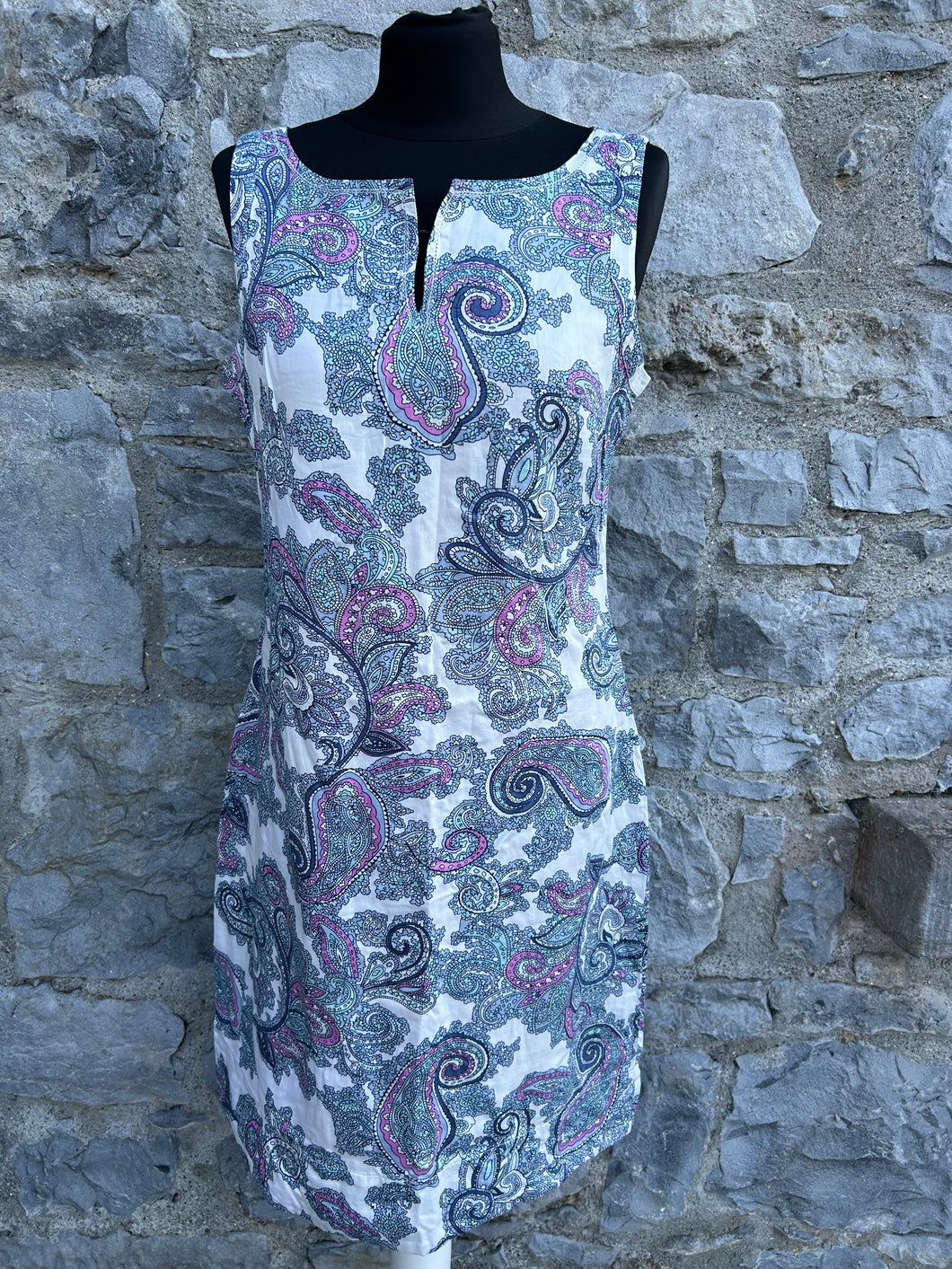 Paisley white dress uk 10