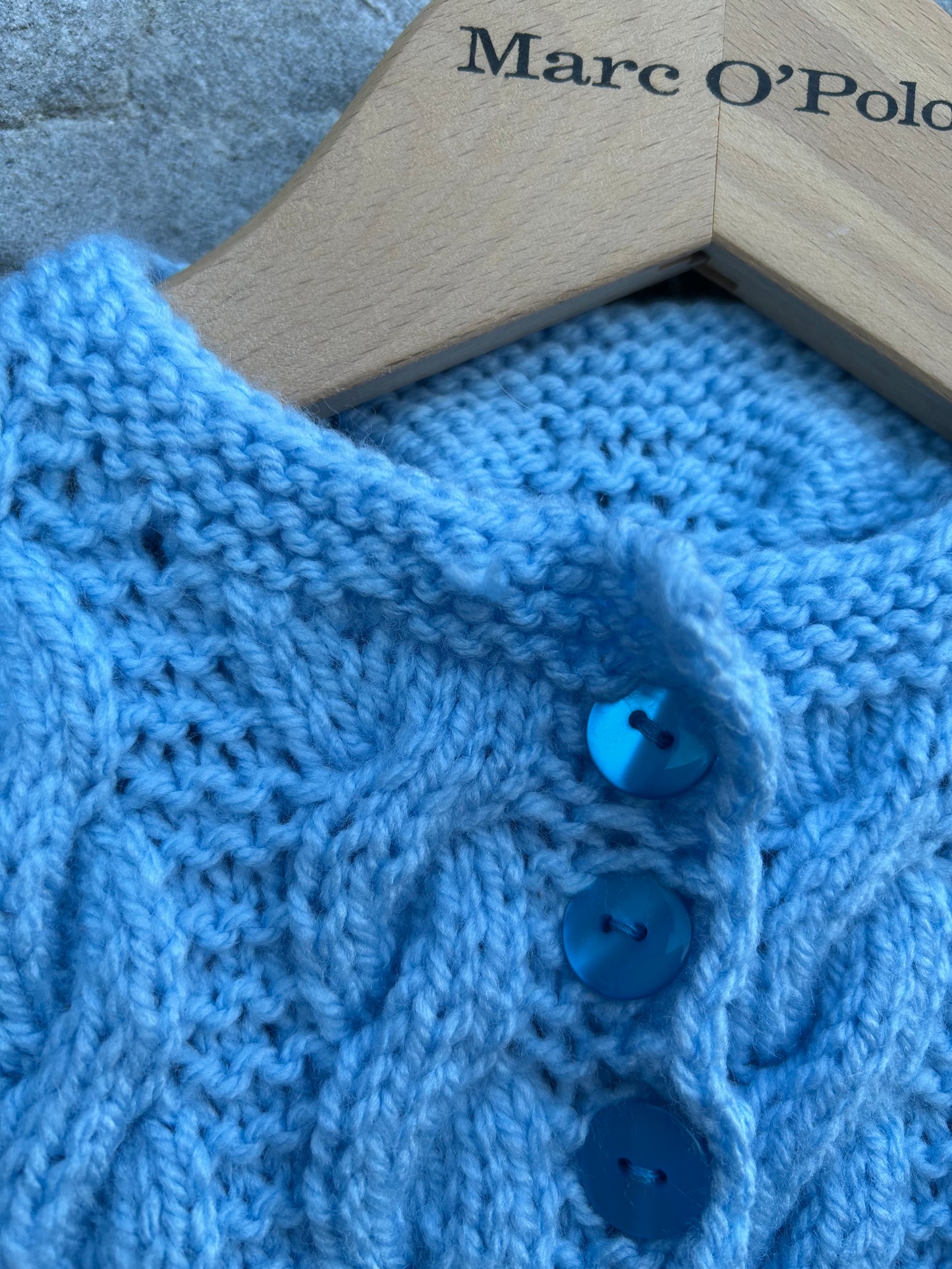 Blue cable jumper  0-1m (50-56cm)