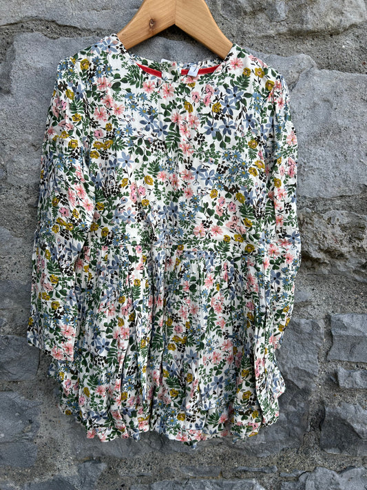 Floral cream dress  3-4y (98-104cm)