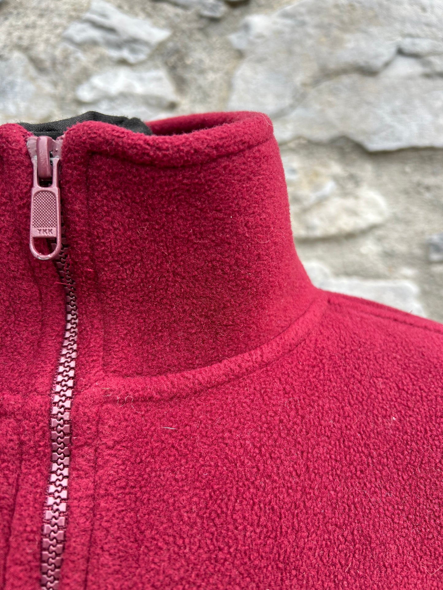 90s maroon fleece Small