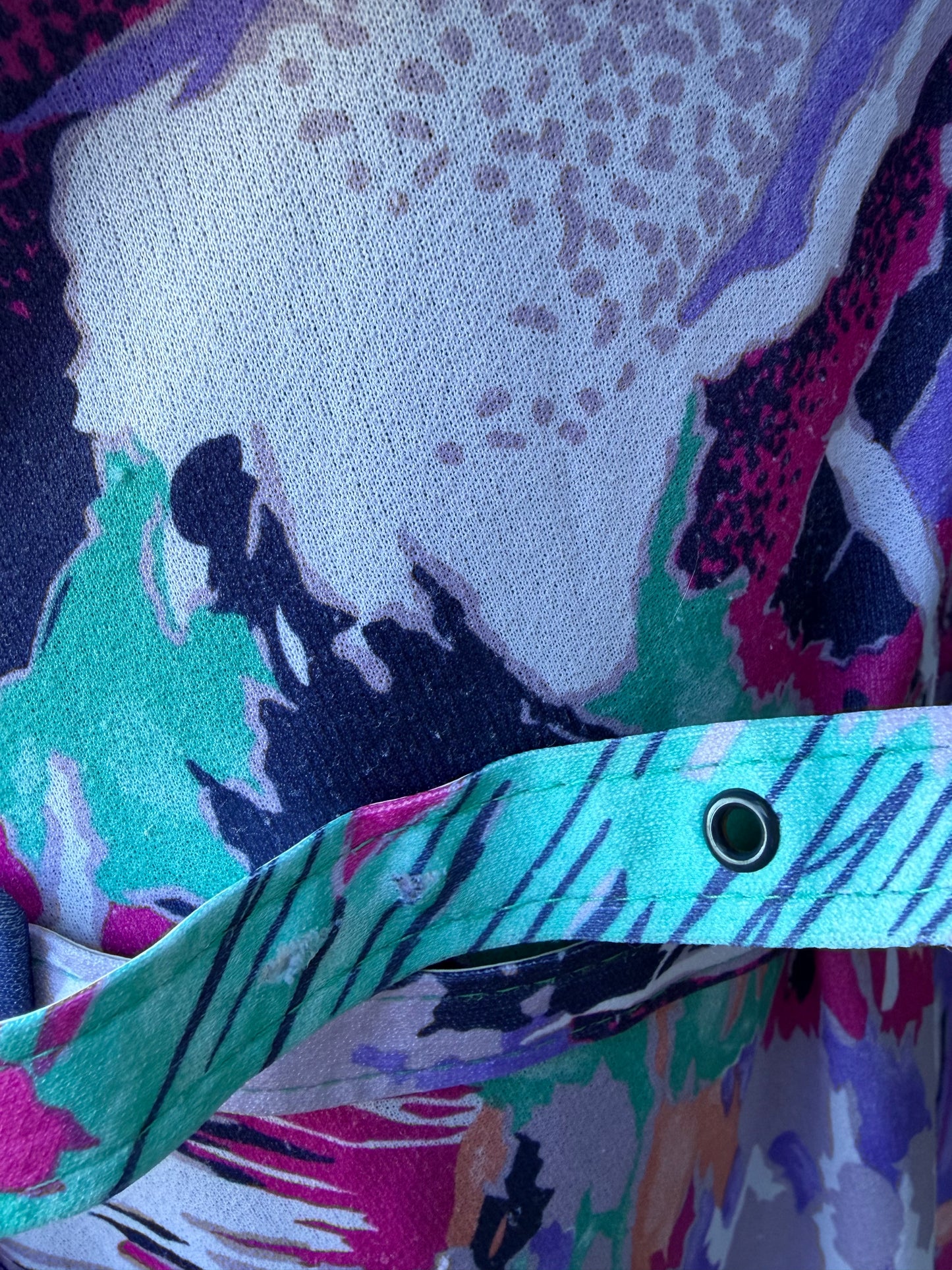 80s colourful abstract dress uk 18-20