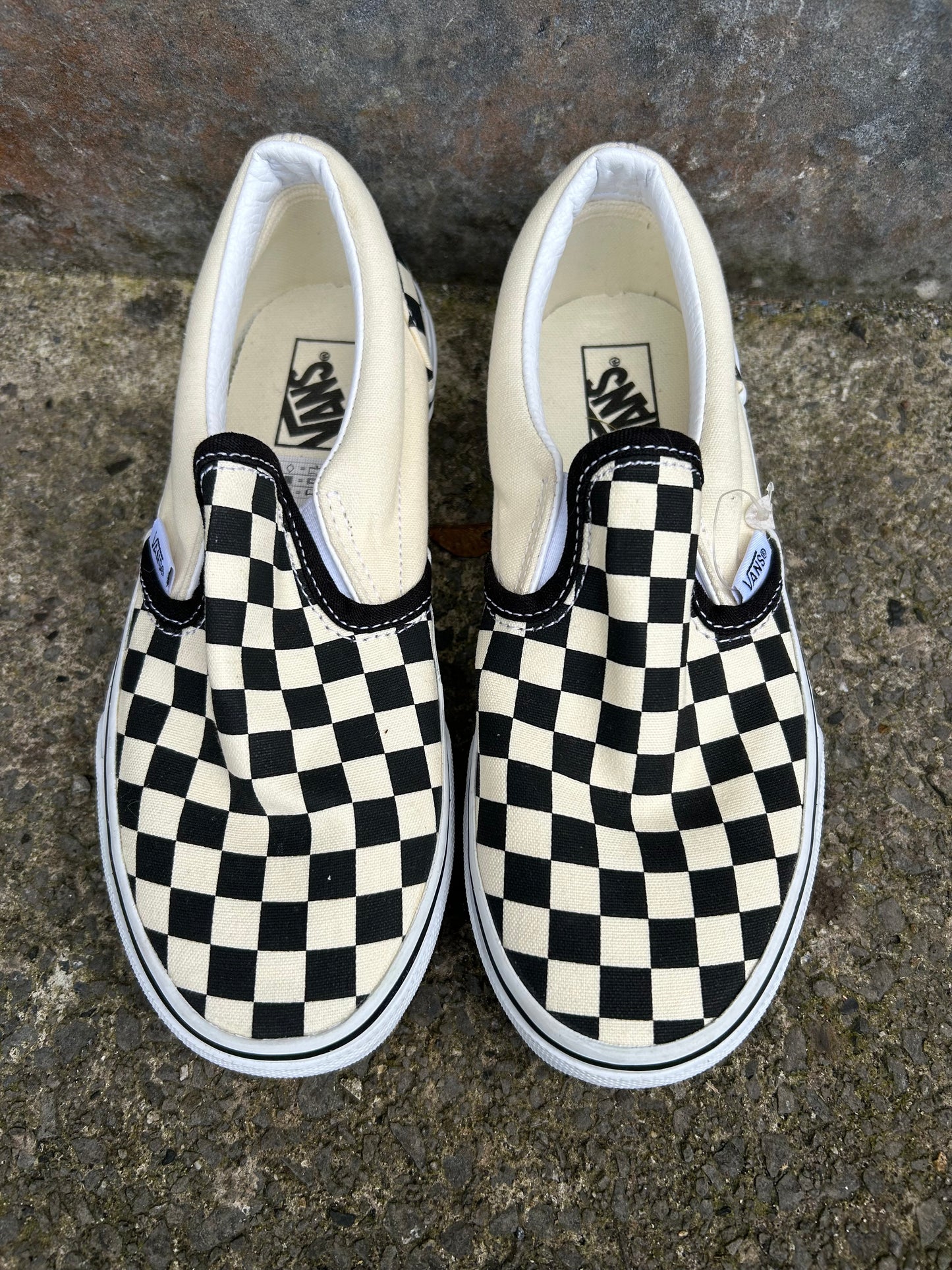 Slip On V Checkerboard Skate Sneakers   uk 2 (eu 34)