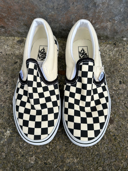 Slip On V Checkerboard Skate Sneakers   uk 2 (eu 34)