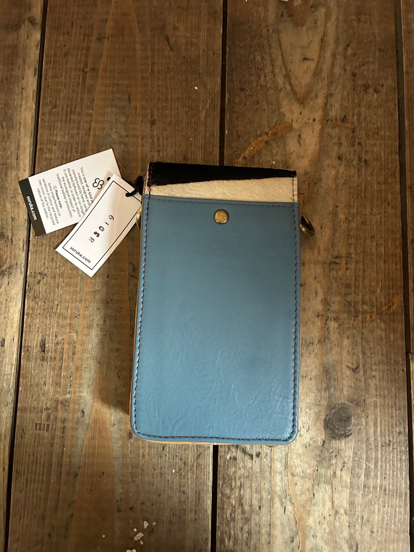 Green&beige small phone crossbody bag