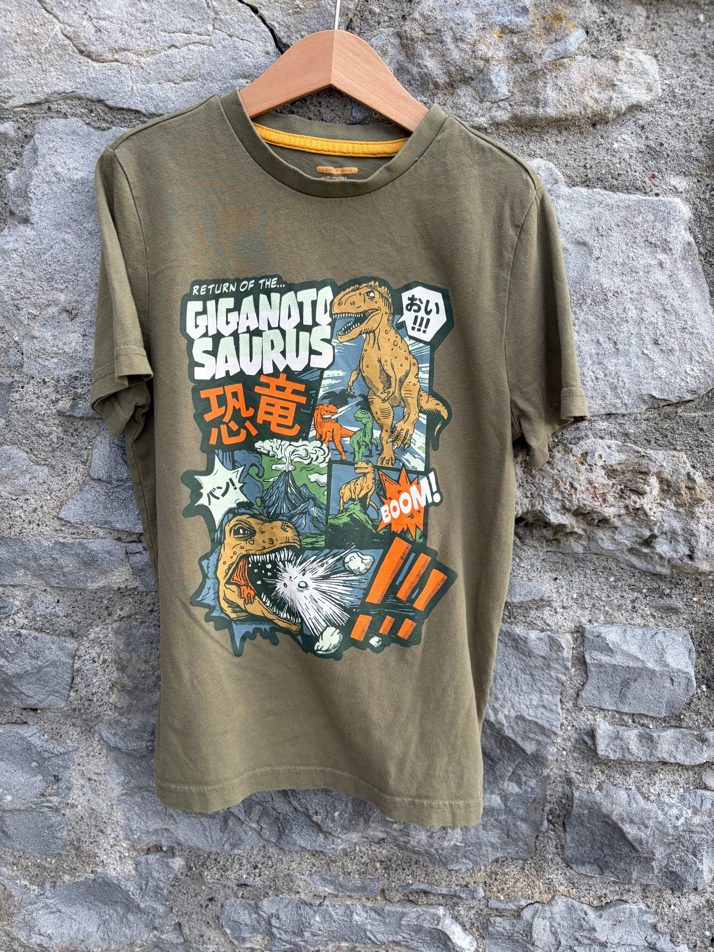 Giganotosaurus khaki t-shirt  8-9y (128-134cm)