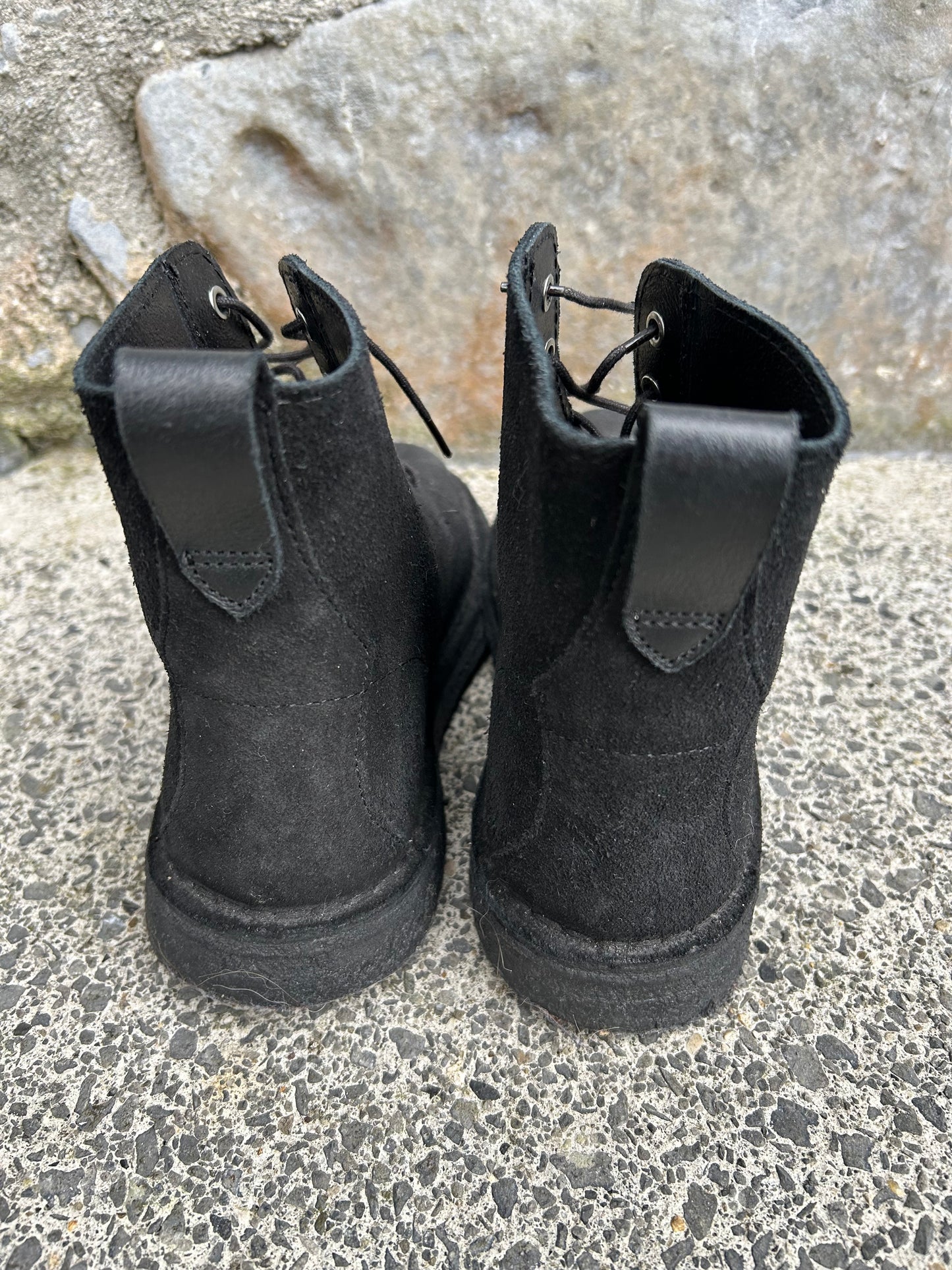 Black suede boots  uk 6 (eu 39.5)