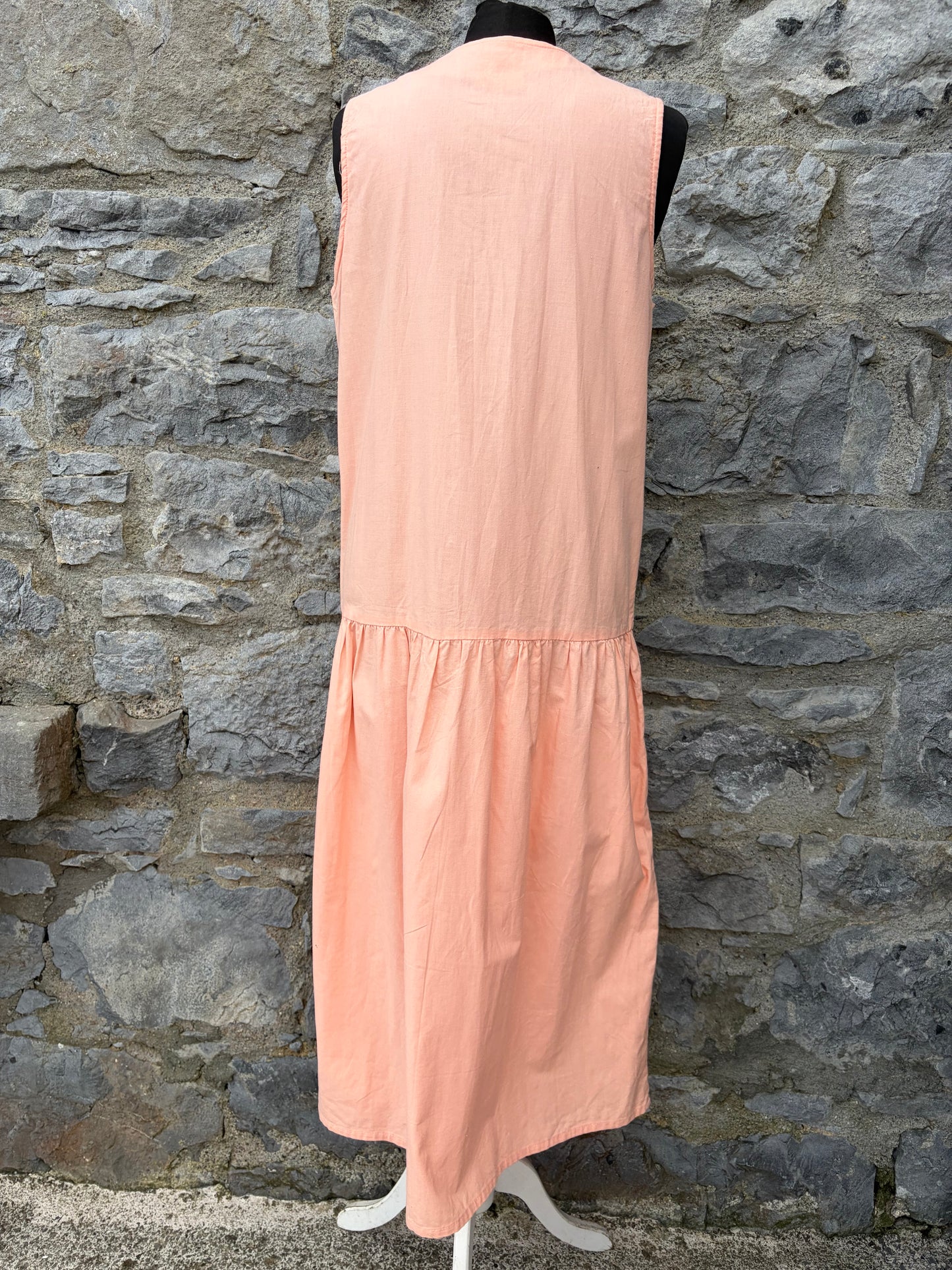 80s peach dress uk 10