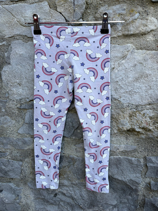 Rainbow pink leggings  3-4y (98-104cm)