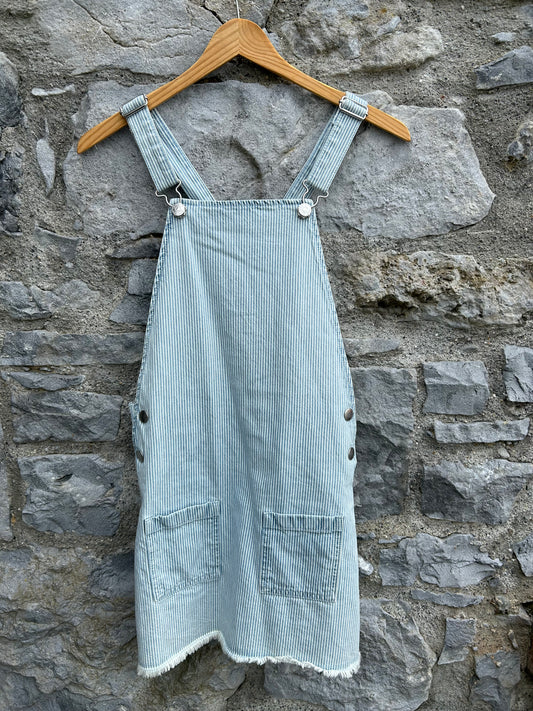 Stripy denim pinafore  12-13y (152-158cm)