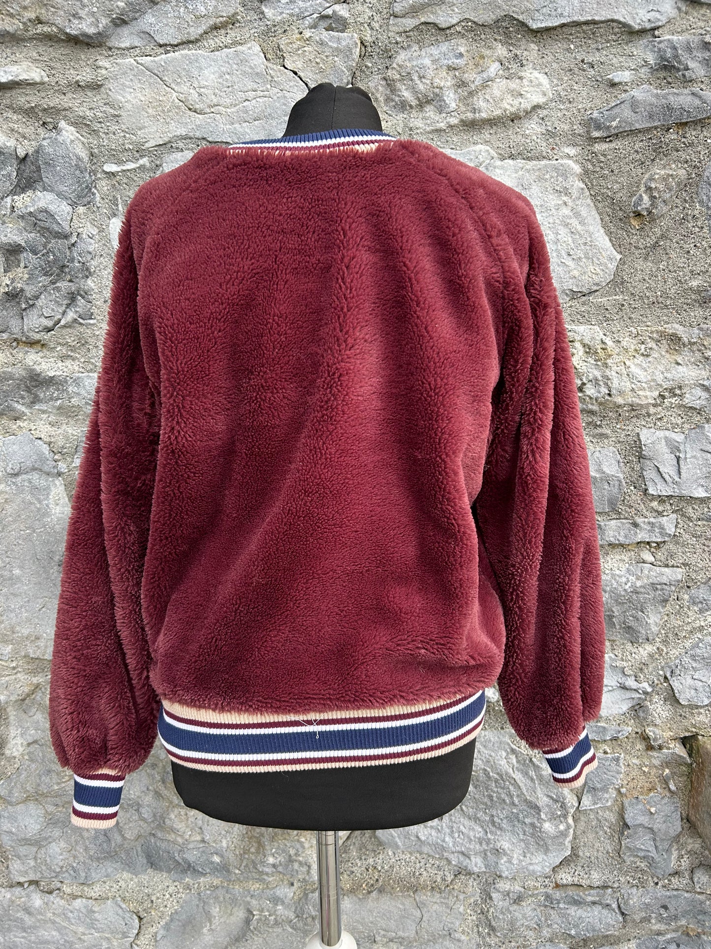 Maroon furry sweatshirt uk 10-12