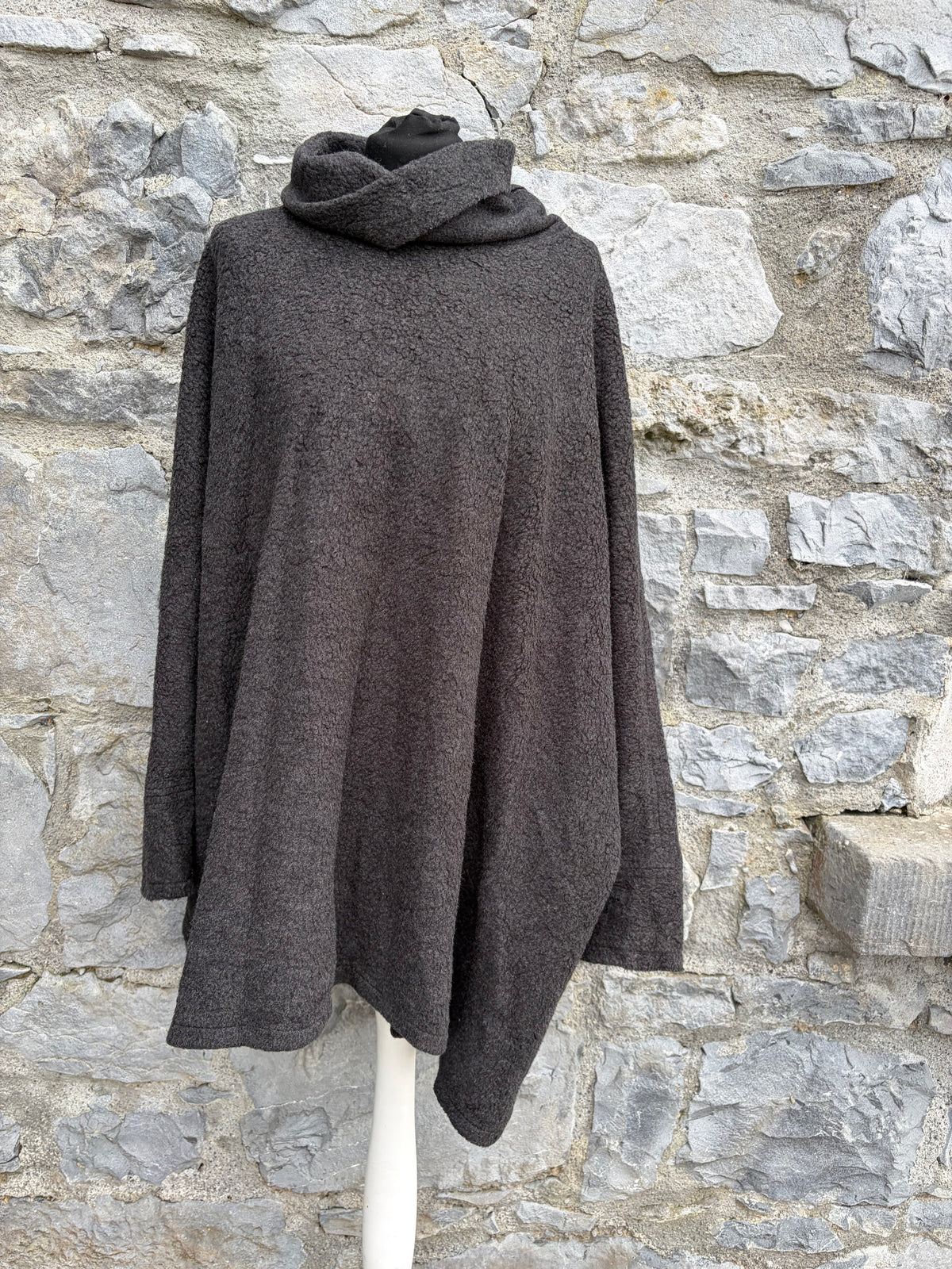 Charcoal poncho-style jumper uk 14-18