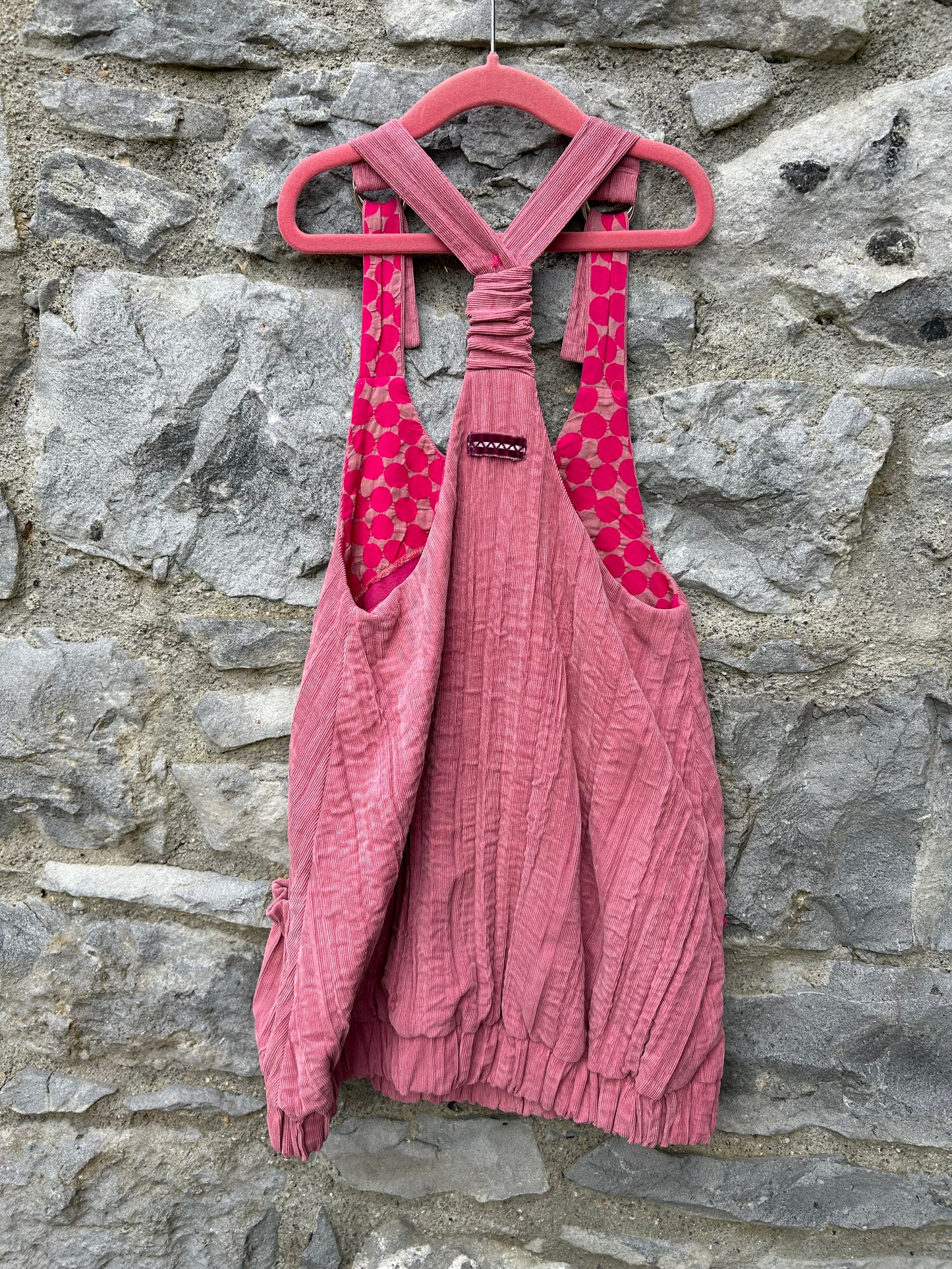 Pink cord pinafore 5-6y (110-116cm)