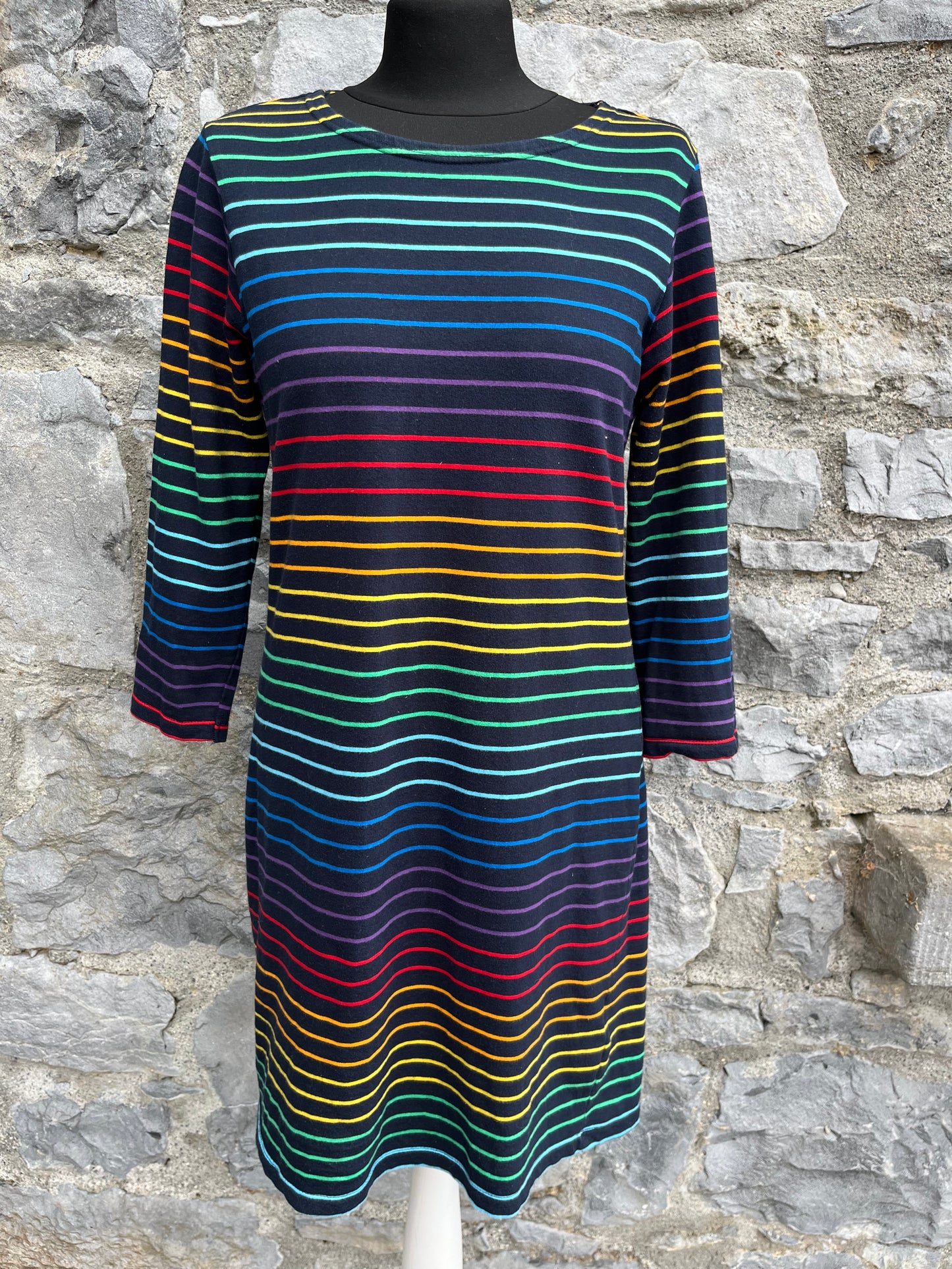 Rainbow stripes dress uk 12