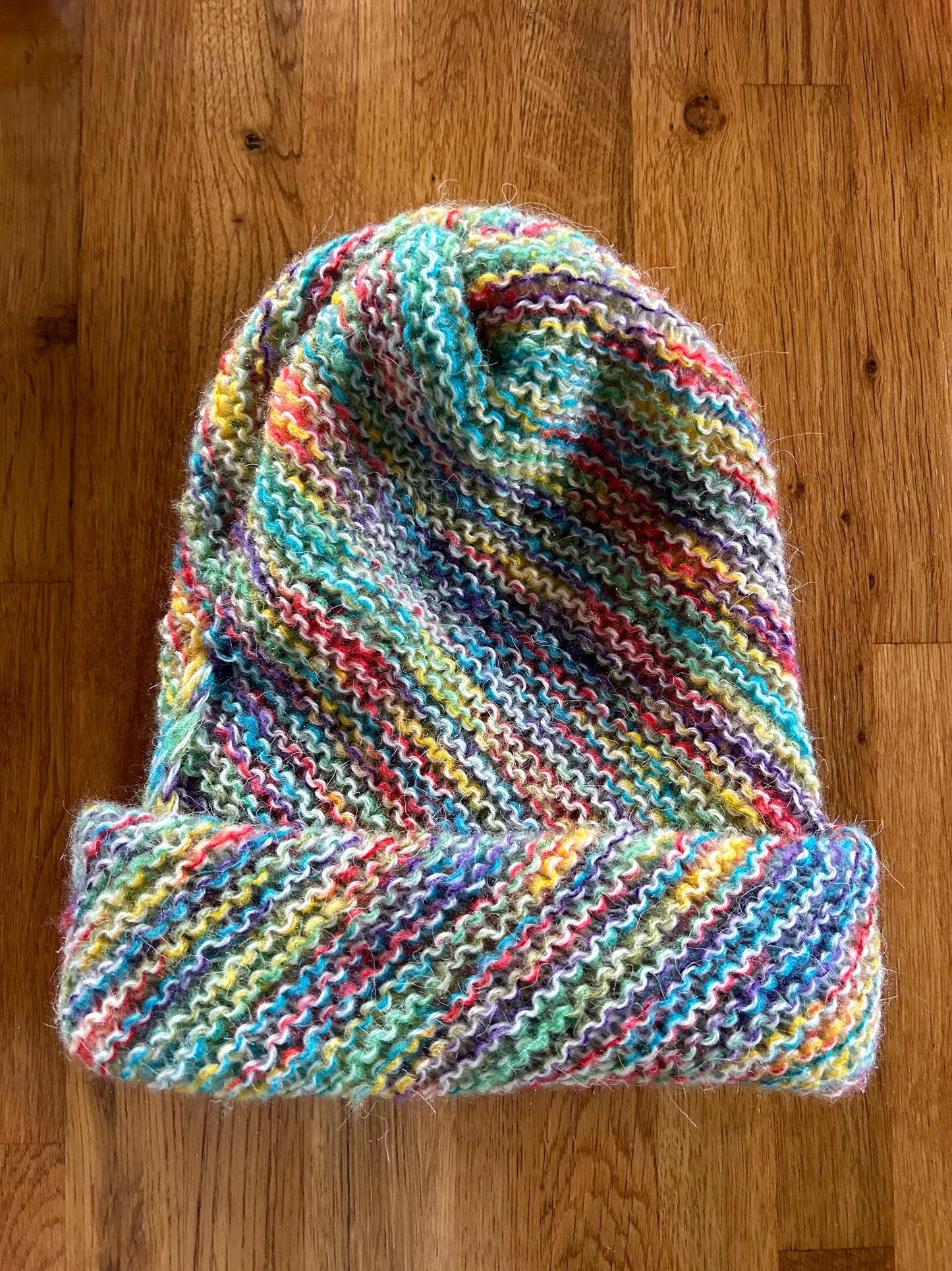 Handmade rainbow hat  52-56cm