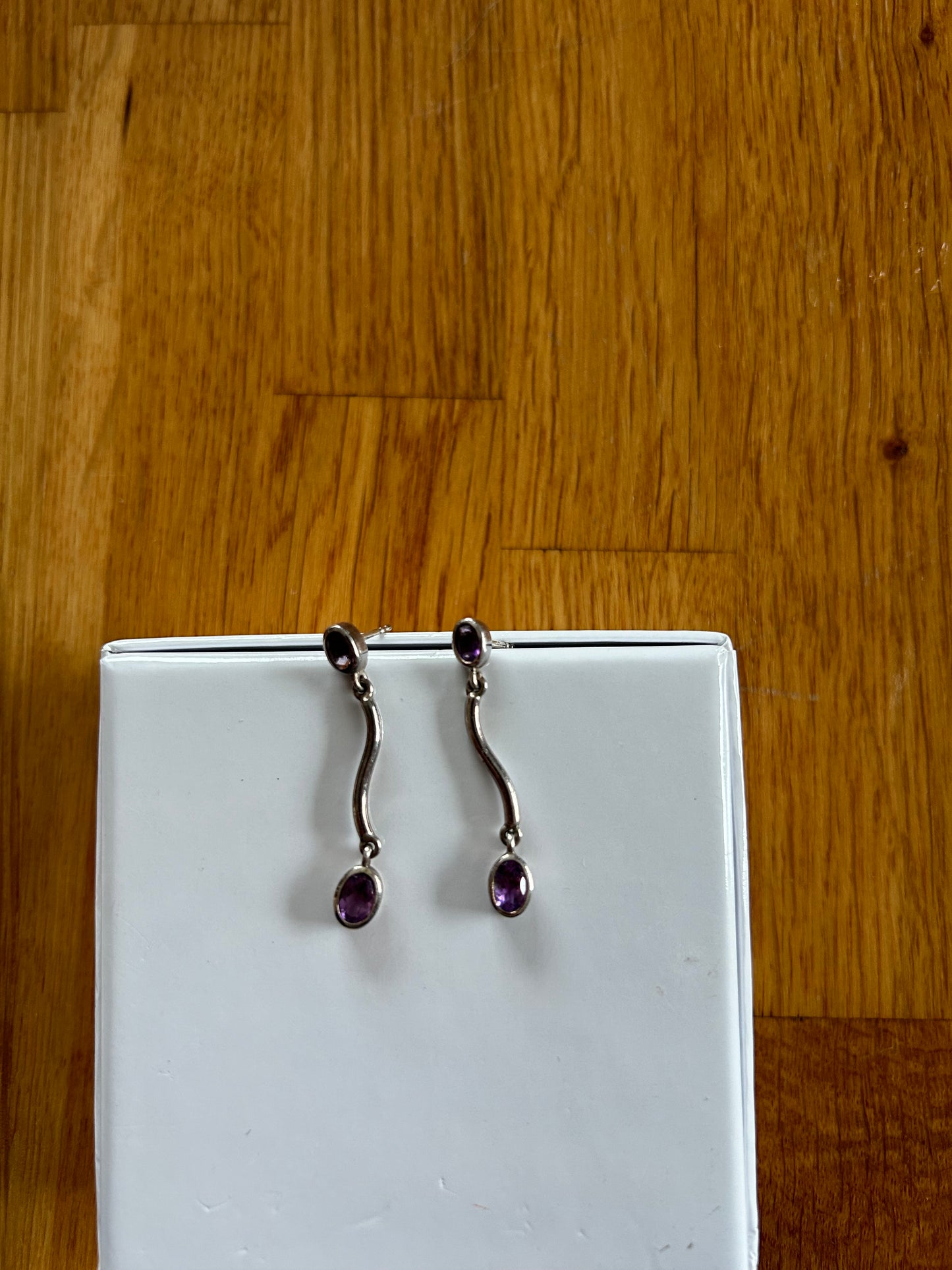 Amethyst drop earrings