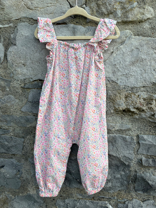 Pink floral jumpsuit  6-9m (68-74cm)