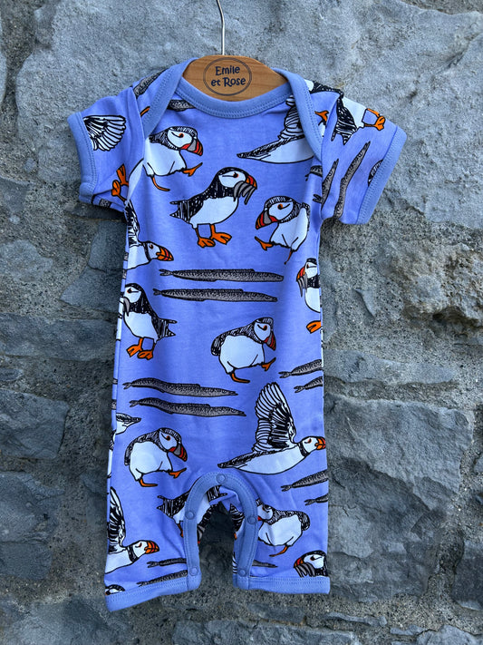 Lilac puffin rompers  3m (62cm)