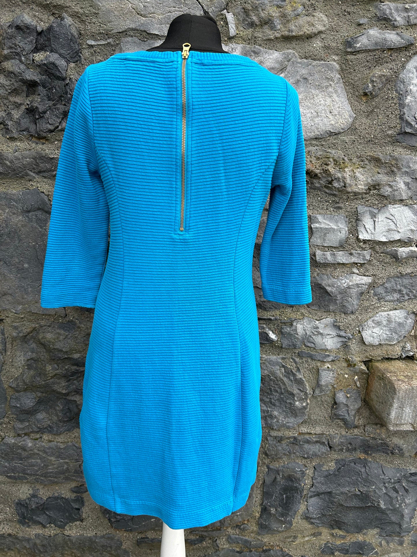 Blue ribbed dress uk 10