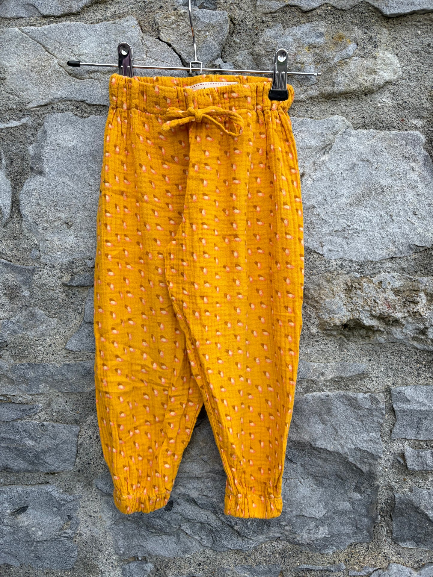 Mustard muslin baggy pants  2-3y (92-98cm)