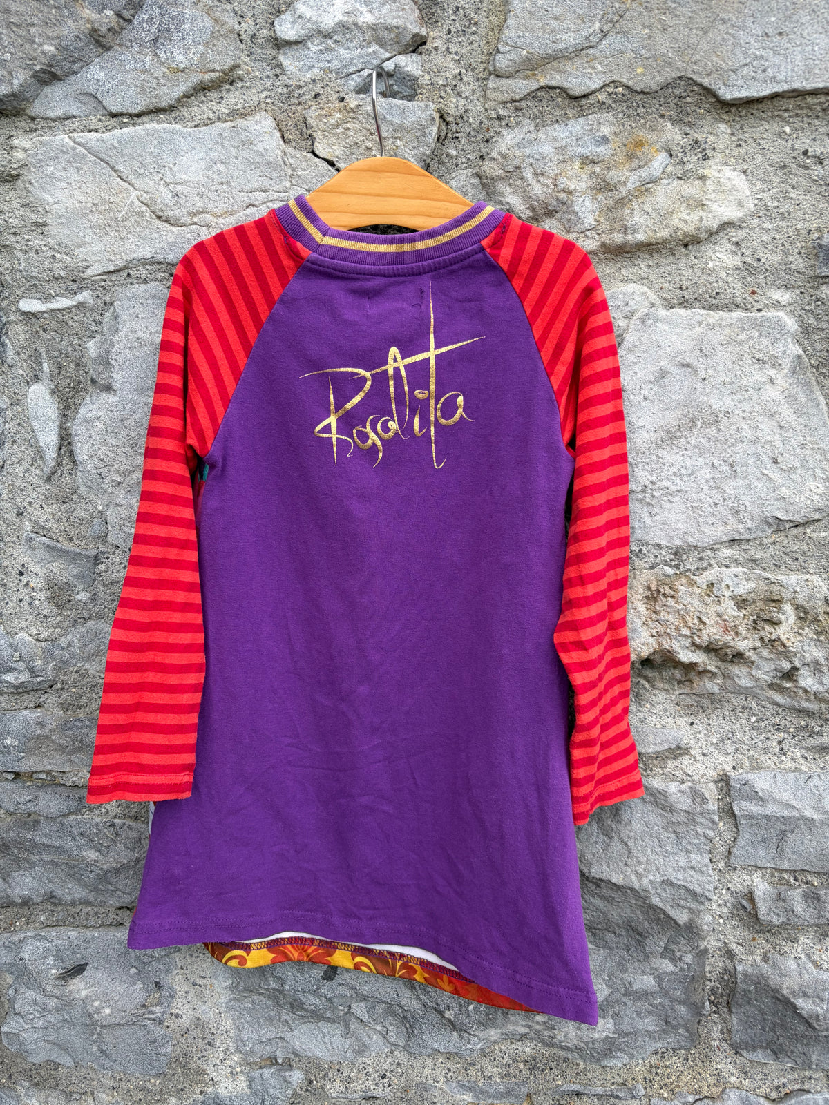 Colourful raglan dress 5-6y (110-116cm)
