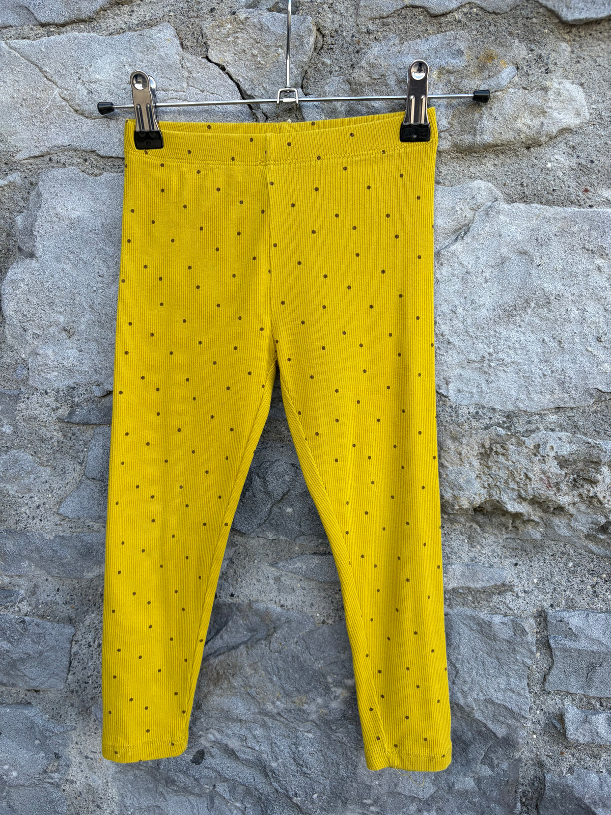 Mustard spotty leggings  3-4y (98-104cm)