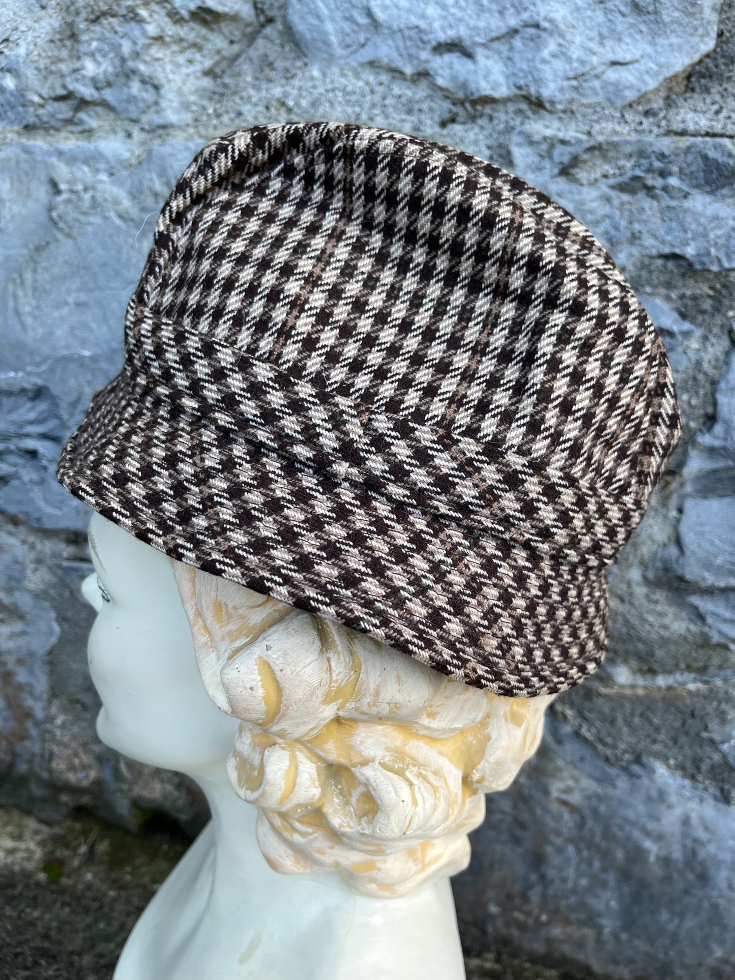 Black&white check hat