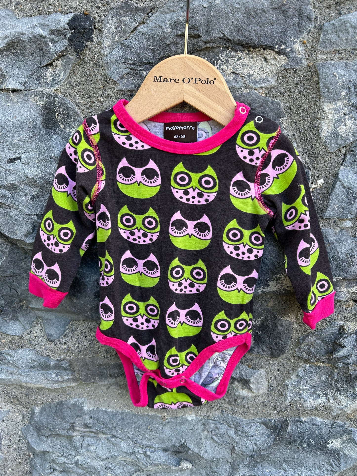 Owls brown vest 3-6m (62-68cm)