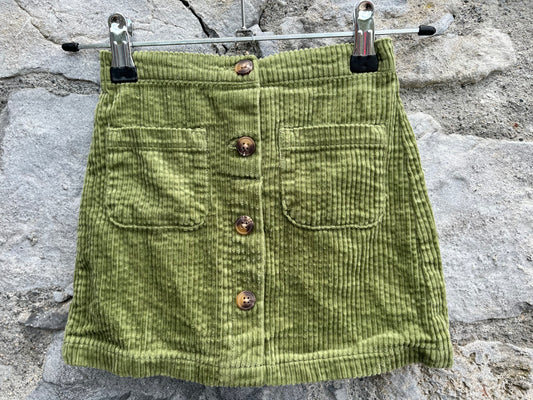 Green thick cord skirt  18-24m (86-92cm)