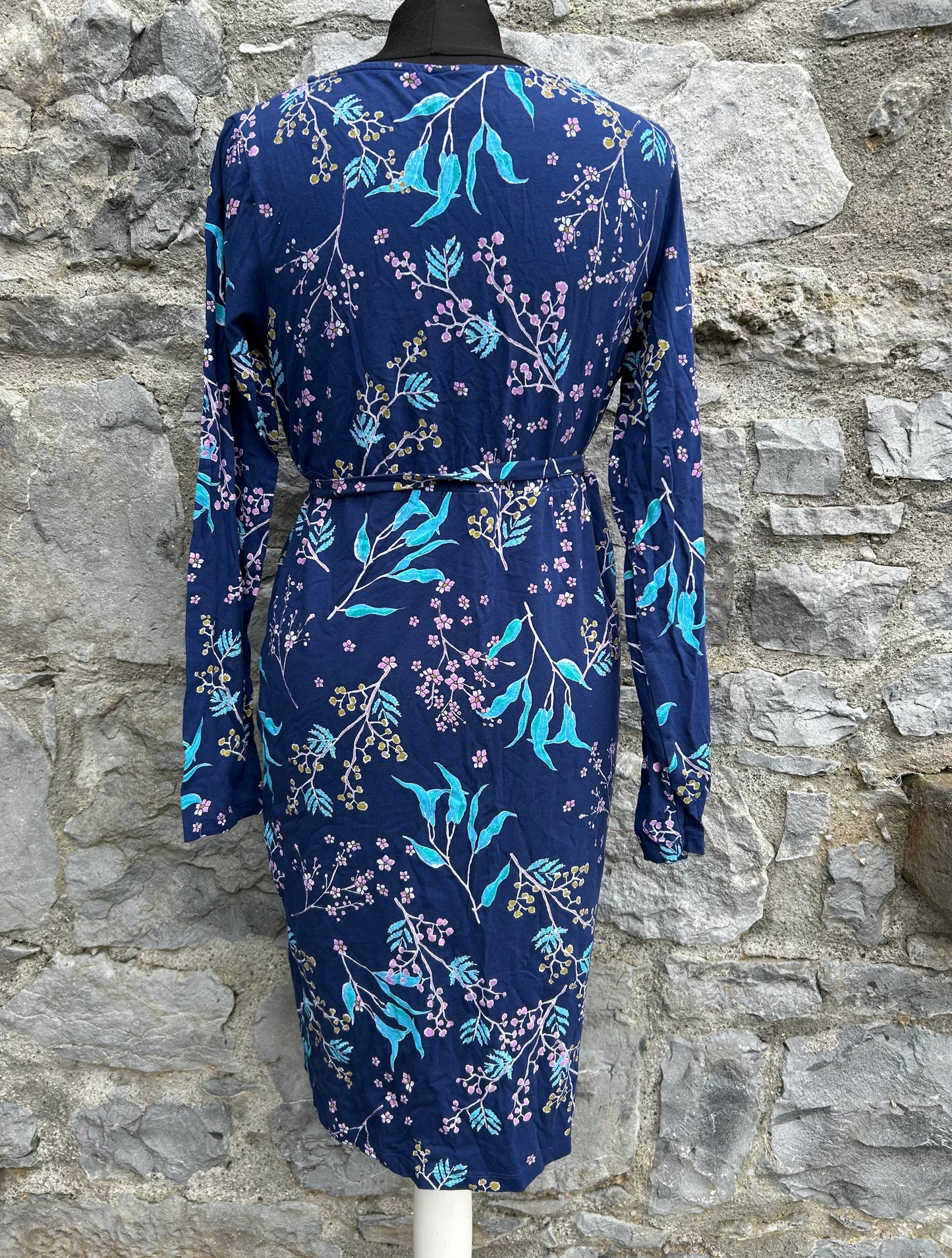 Navy blue floral maternity dress uk 8-10