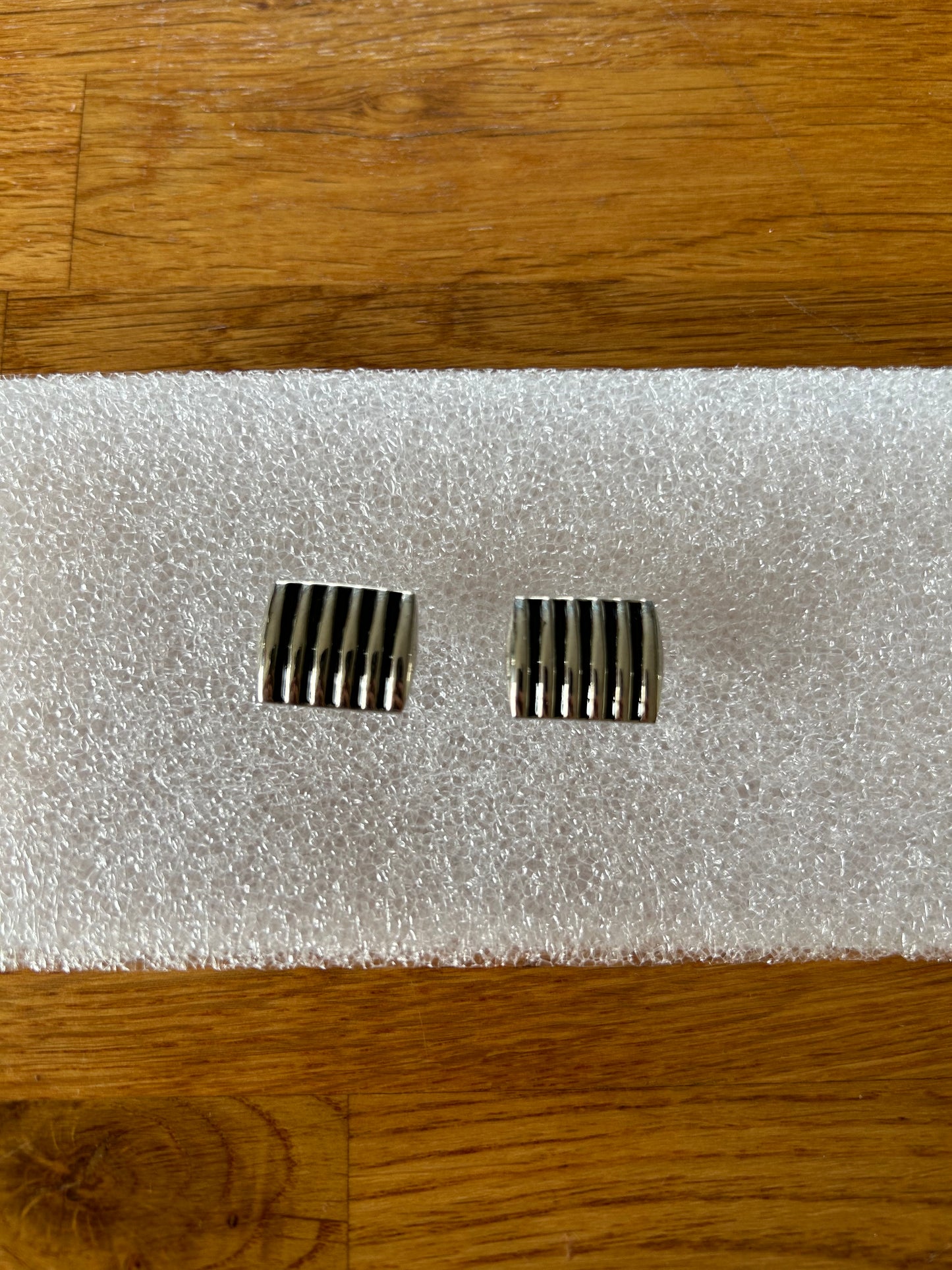 Stripy cufflinks