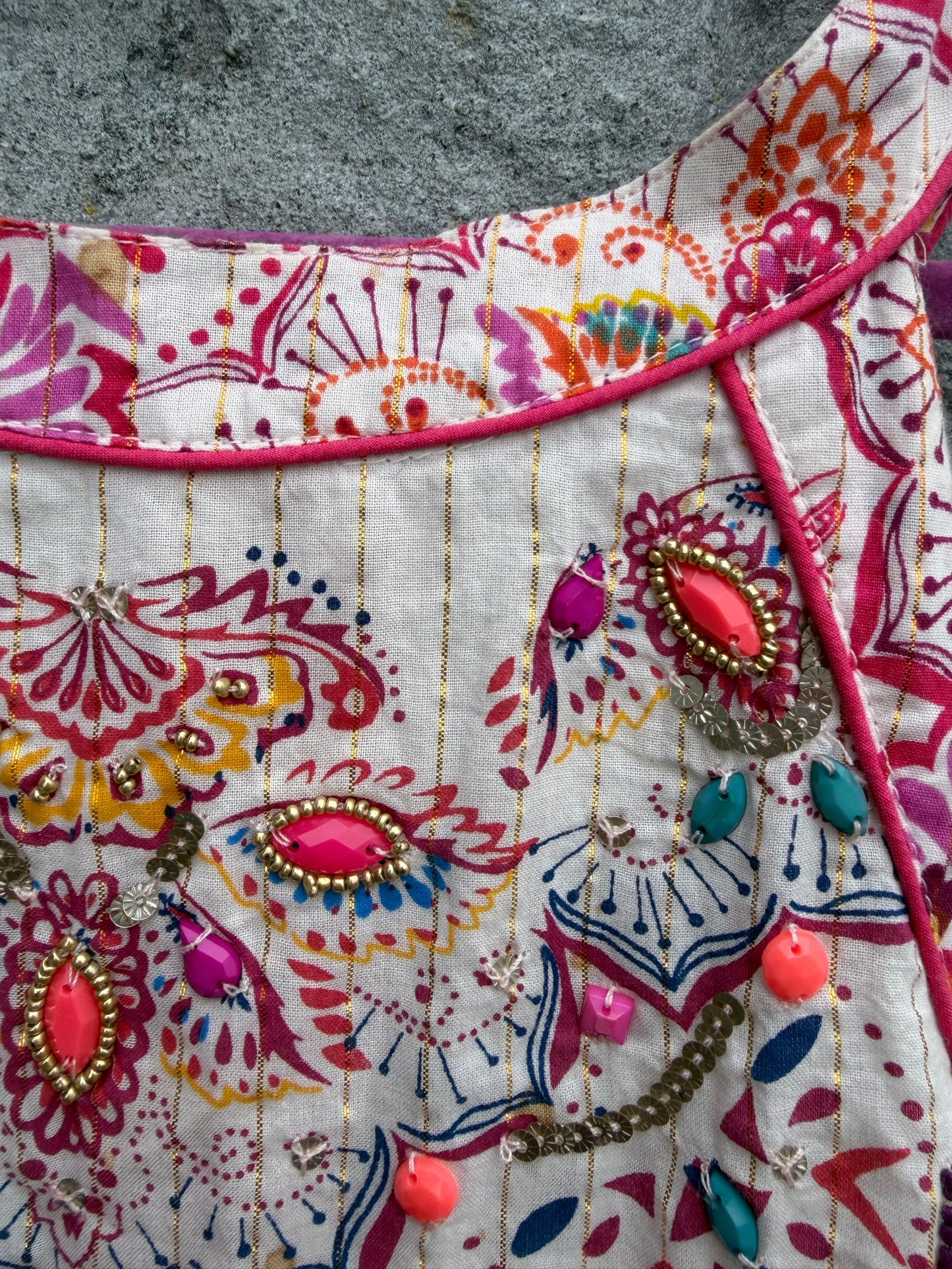 boho-style maxi mandala dress  9y (134cm)