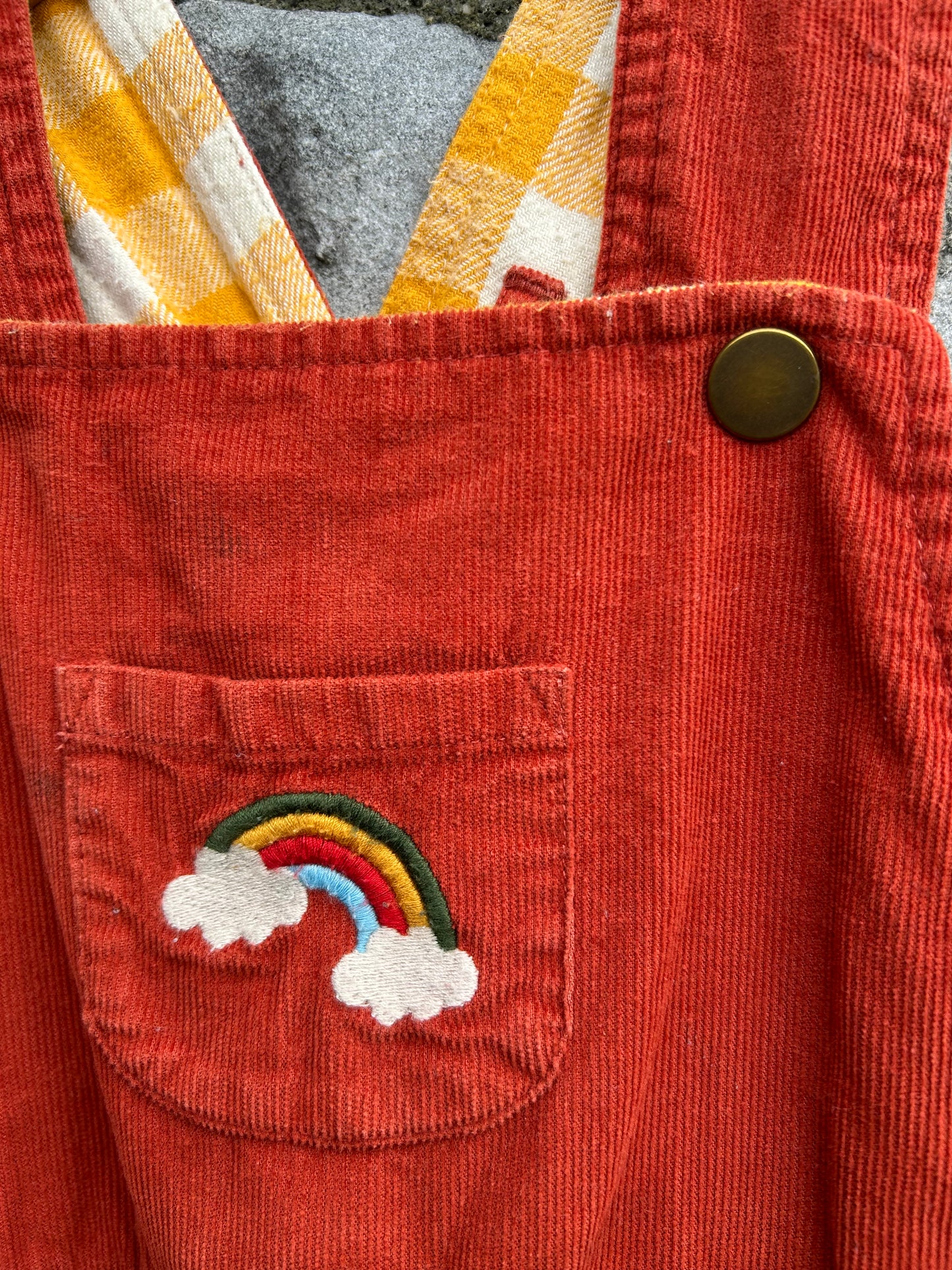 LGR Rusty cord dungarees   2-3y (92-98cm)