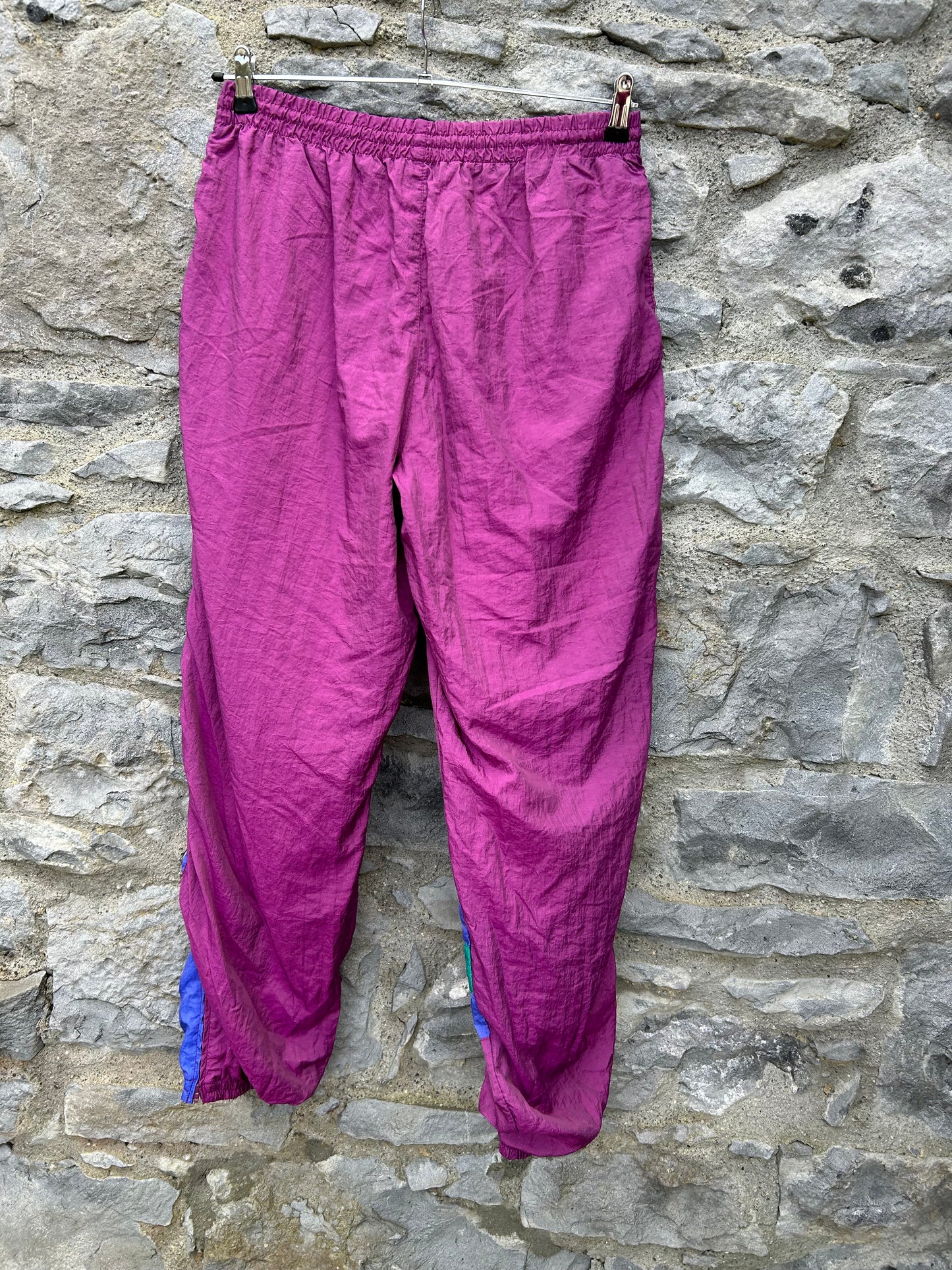 80s Pink&purple shell pants Large