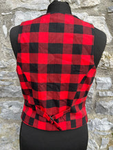 Load image into Gallery viewer, Red check waistcoat uk 10
