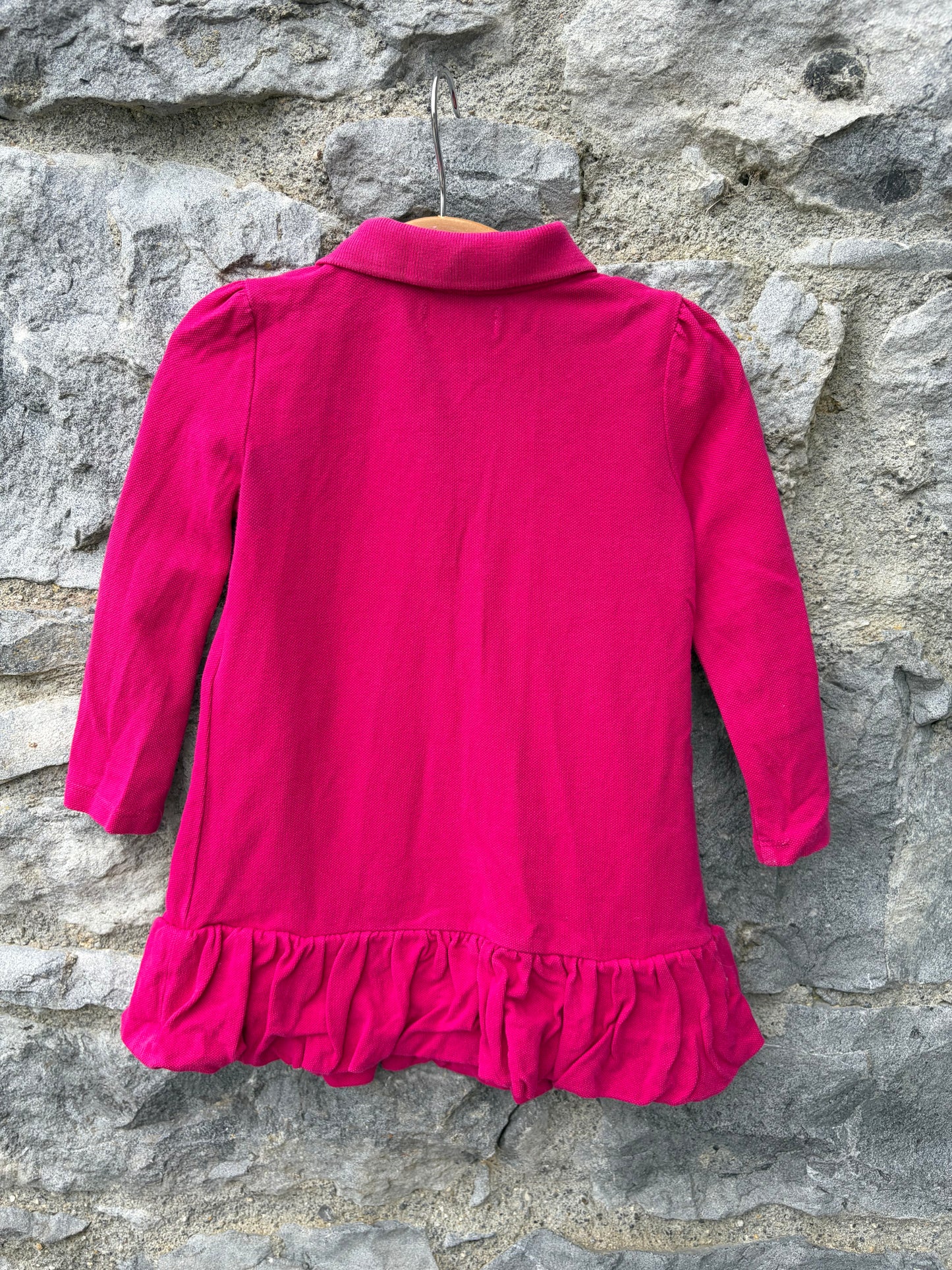 RL magenta polo dress  12-18m (80-86cm)