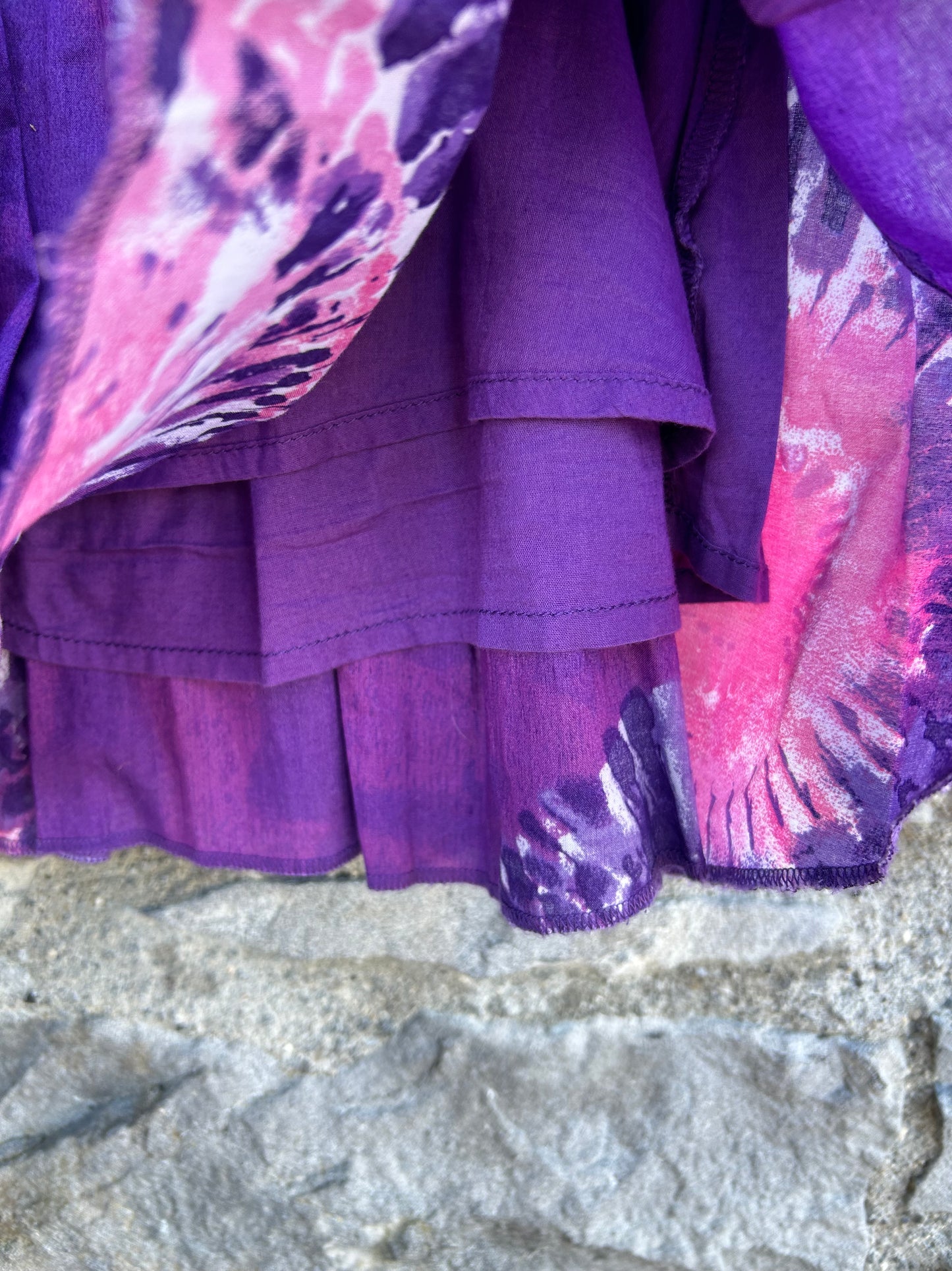 Purple tie dye skirt 9y (134cm)